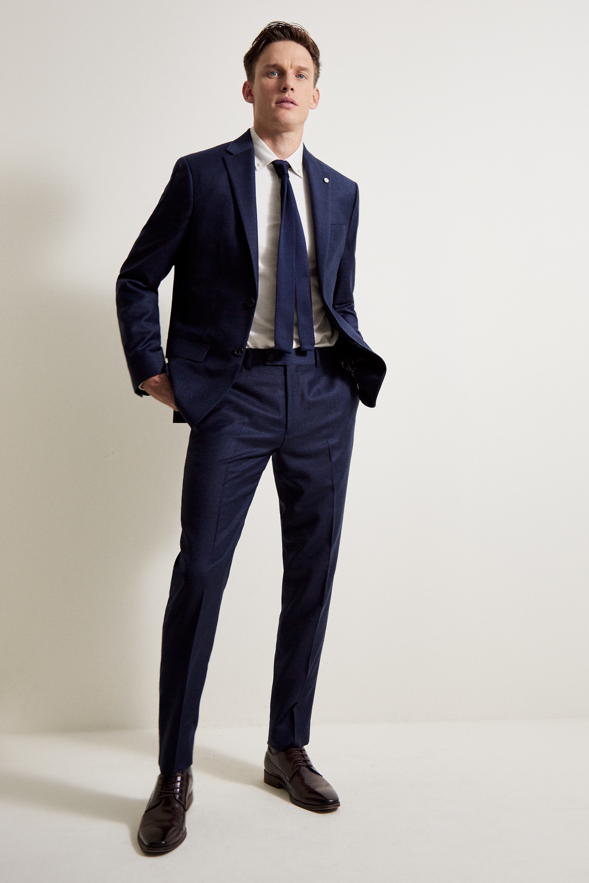 Ted Fit Blue Check Suit
