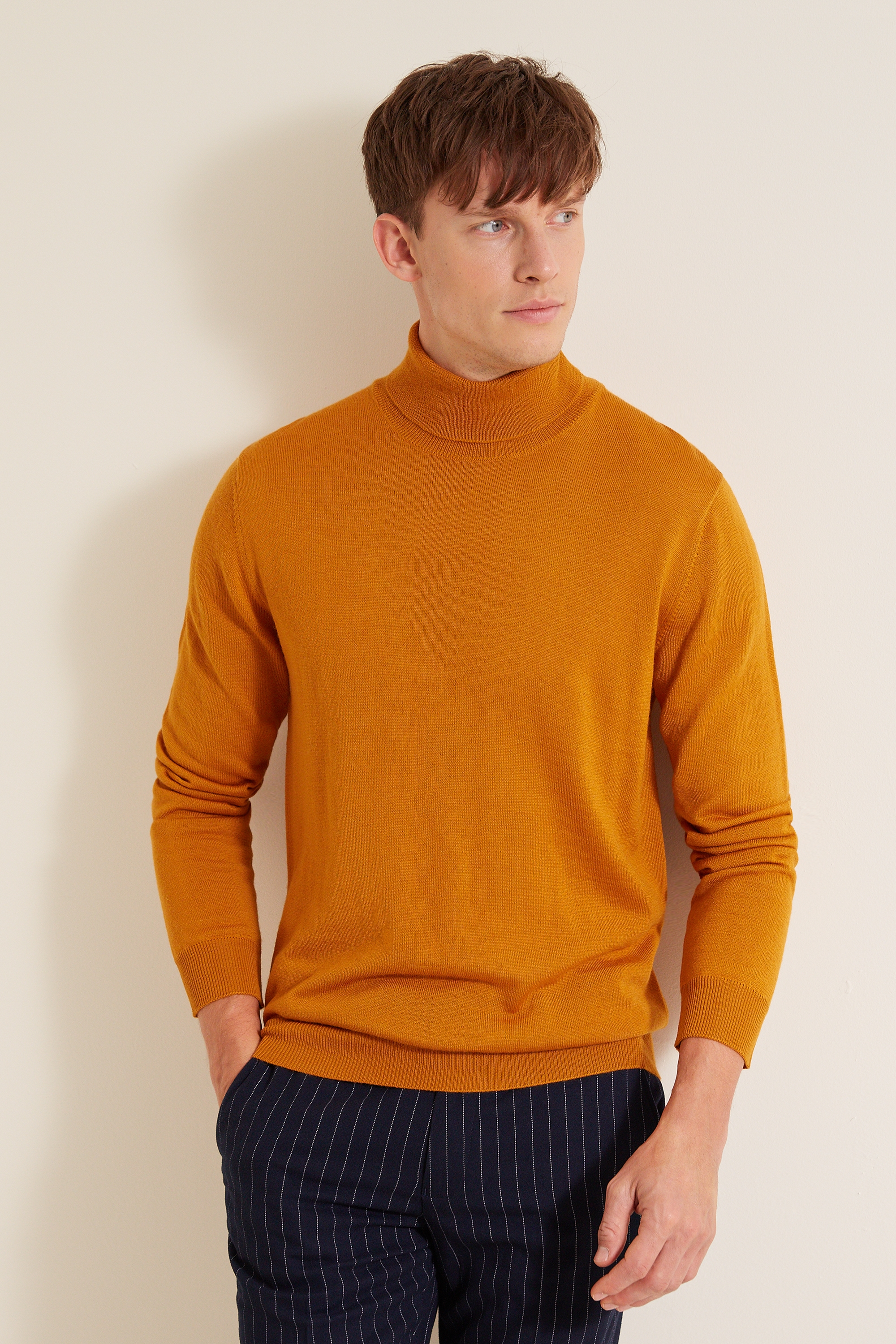 roll neck under jumper