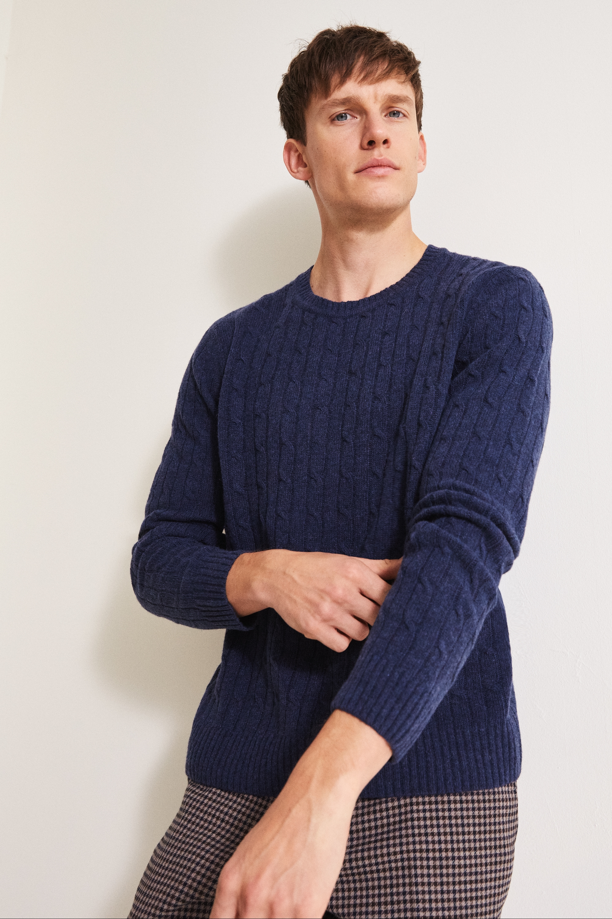 cable crew neck jumper