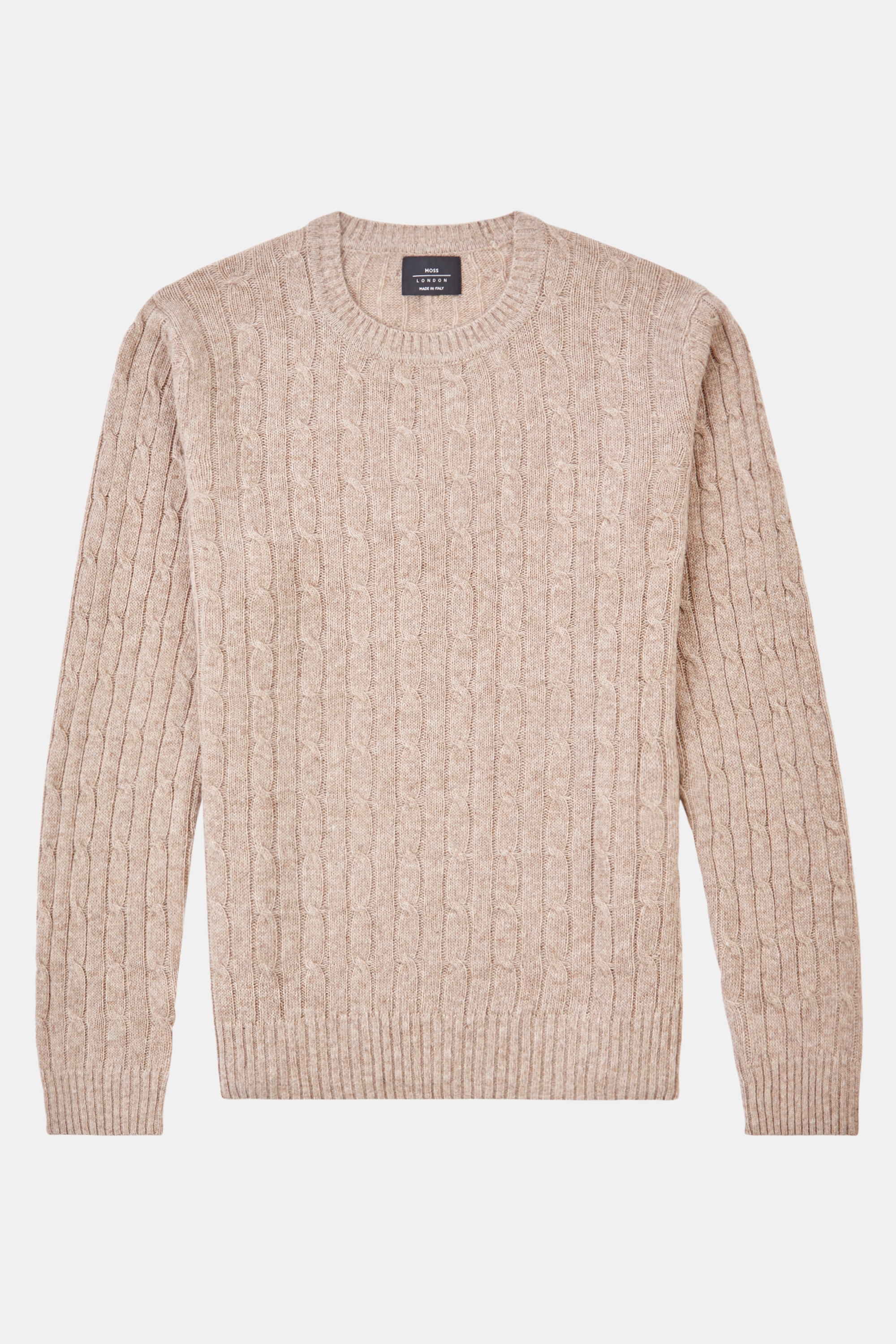 oatmeal cable knit jumper