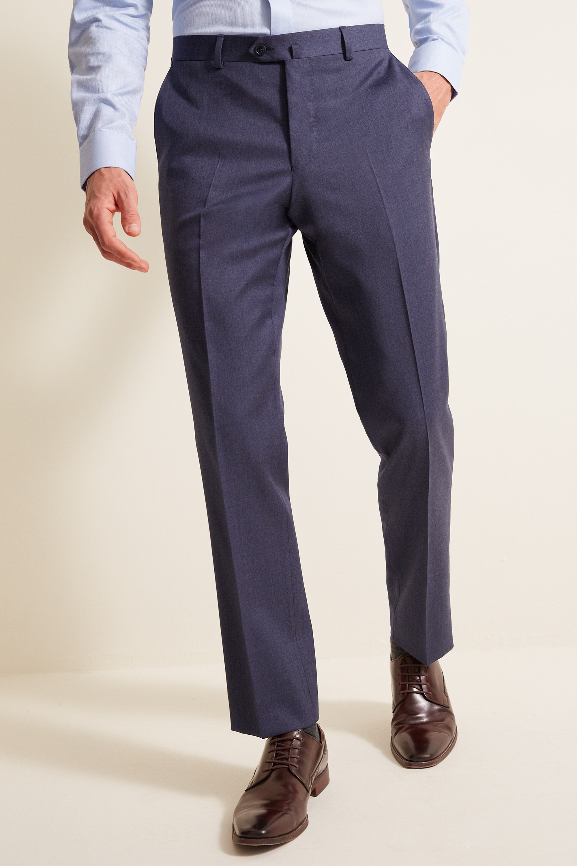 STG Exclusive Tailored Fit Airforce Blue Twill Trousers