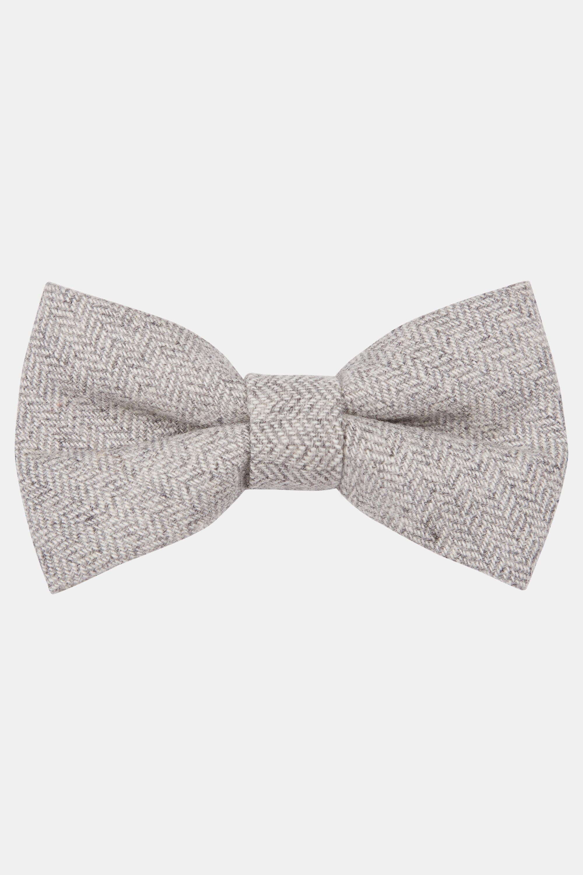 Ecru Herringbone Tailoring Cloth Bow Tie
