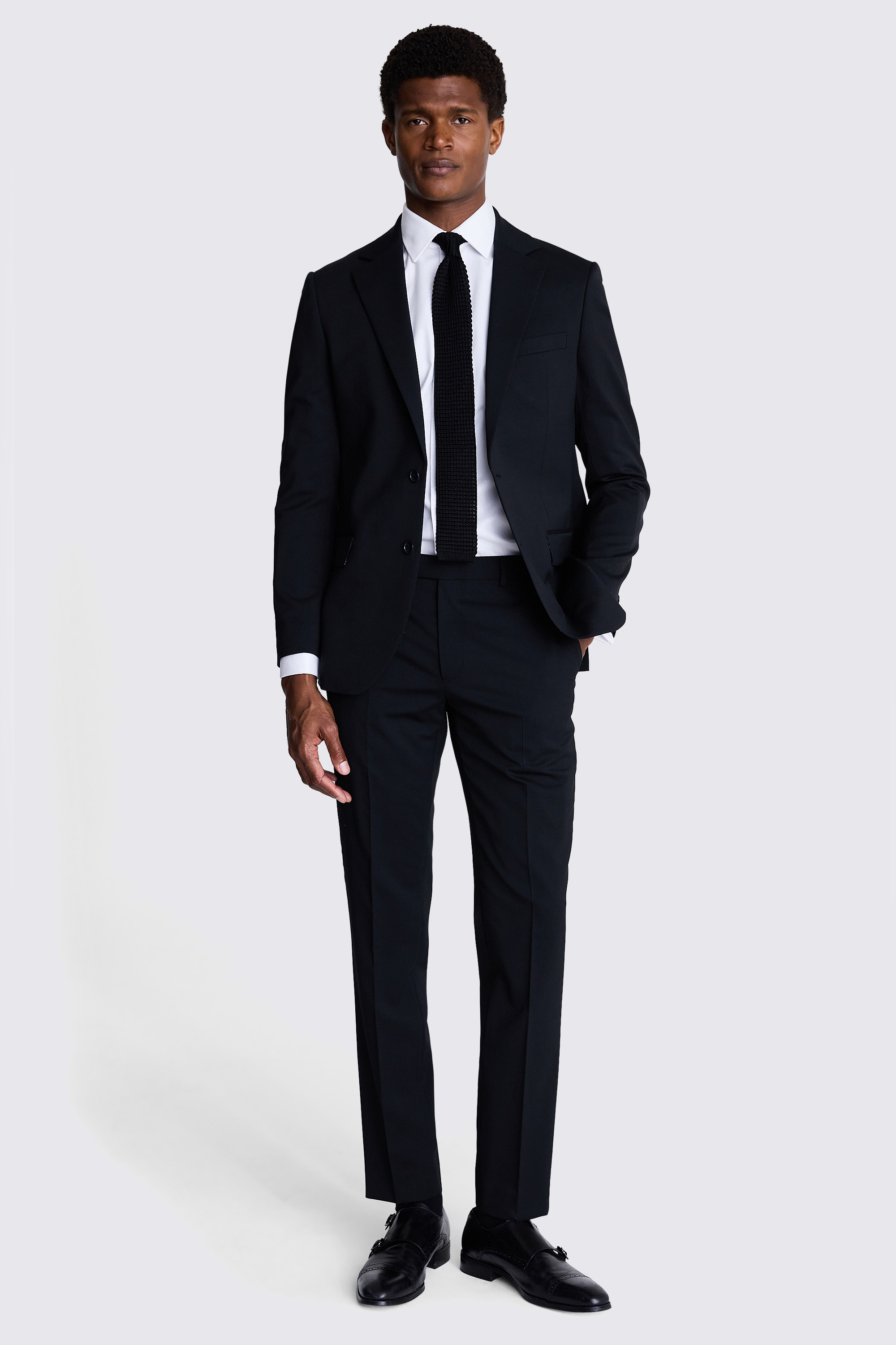 Ted Baker Tailored Fit Black Twill Jacket | Buy Online at Moss