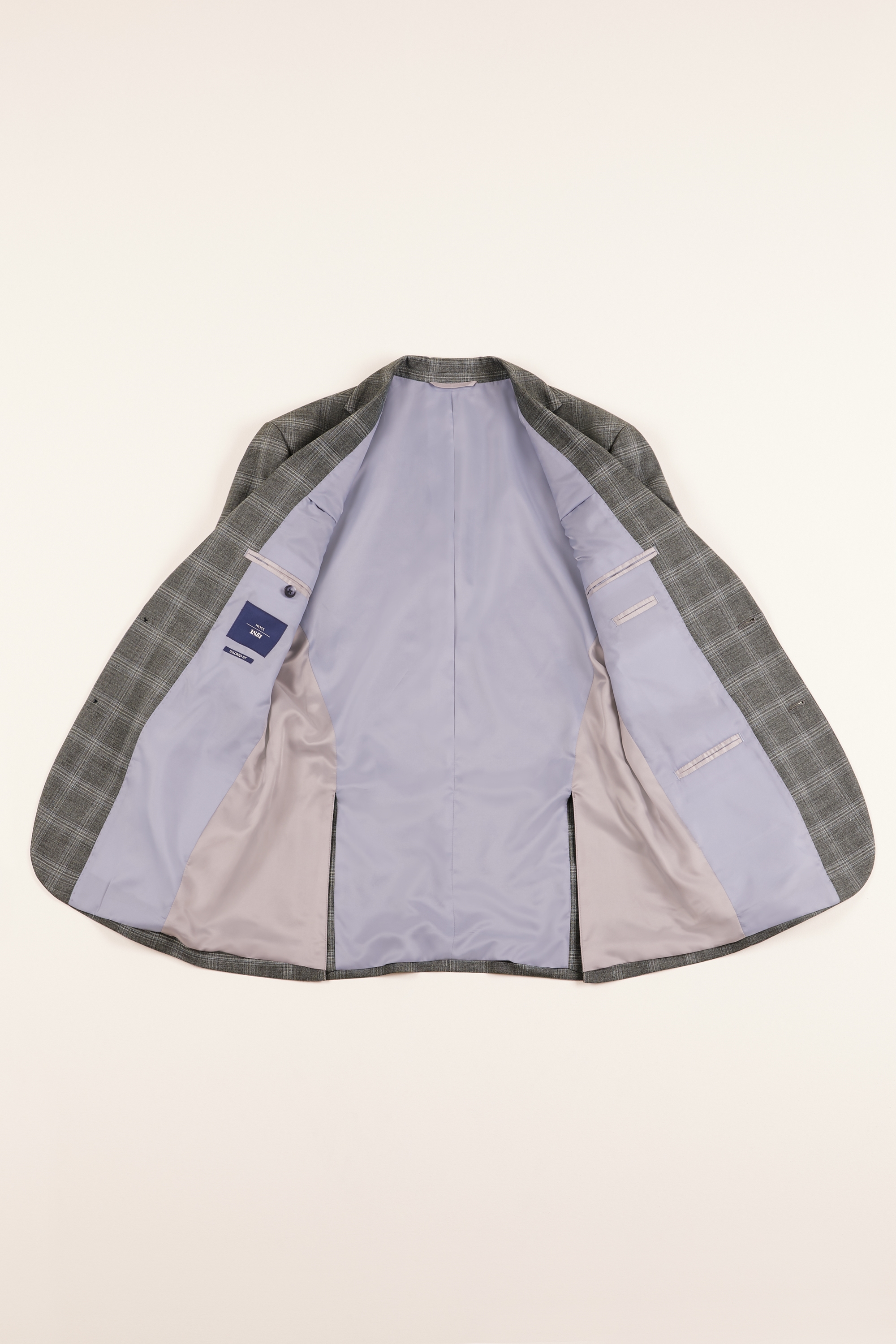 Tailored Fit Grey Blue Check Jacket | Buy Online at Moss