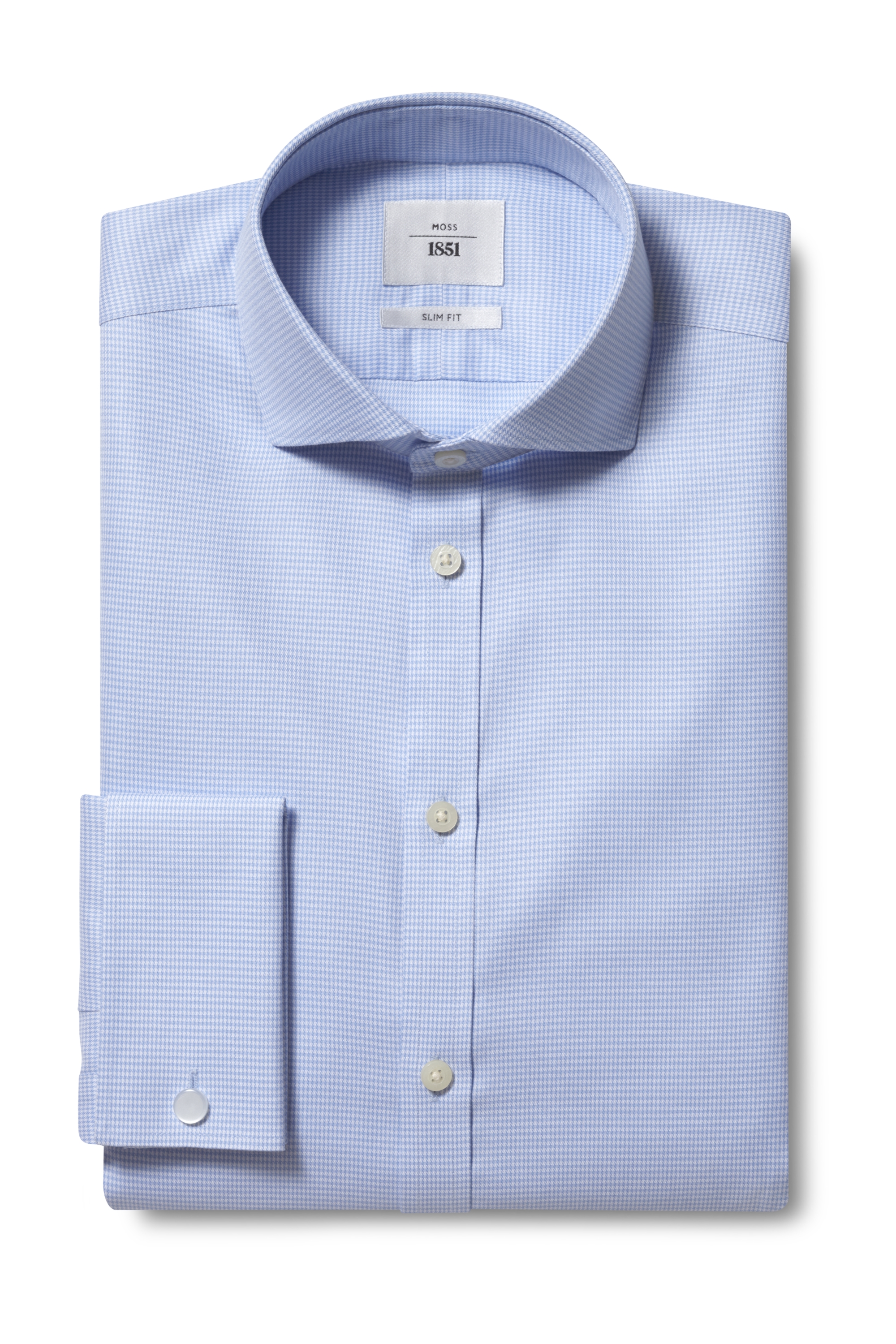 blue shirt white collar and cuffs uk