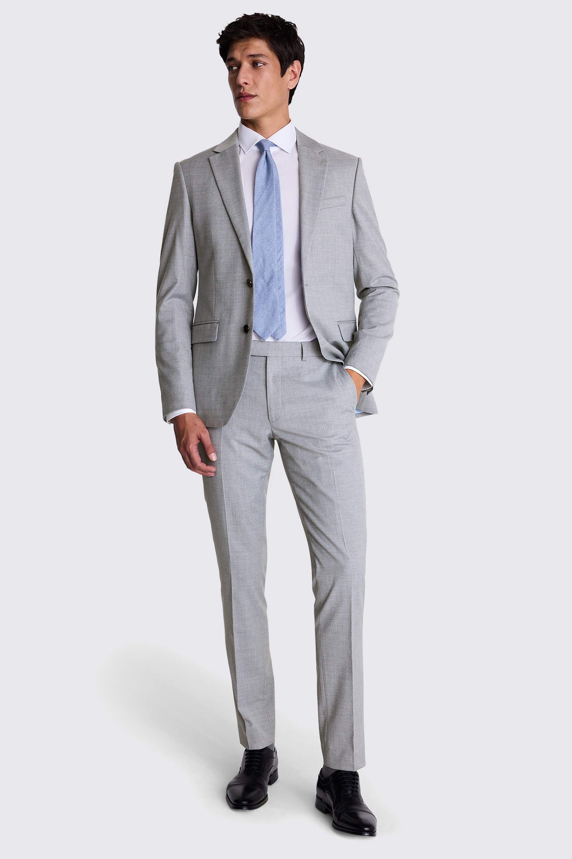 Slim Fit Grey Stretch Jacket