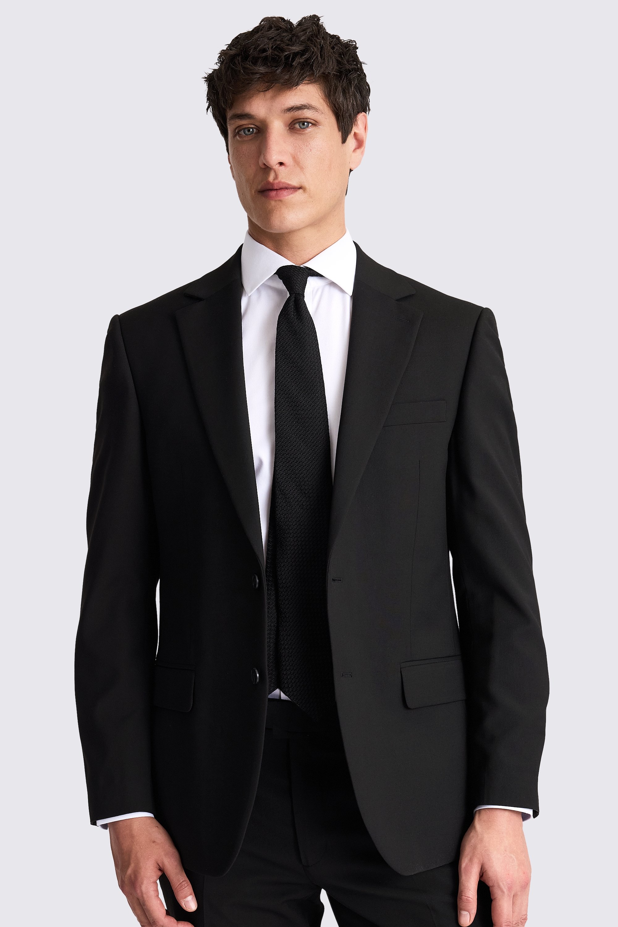 Regular Fit Black Stretch Jacket
