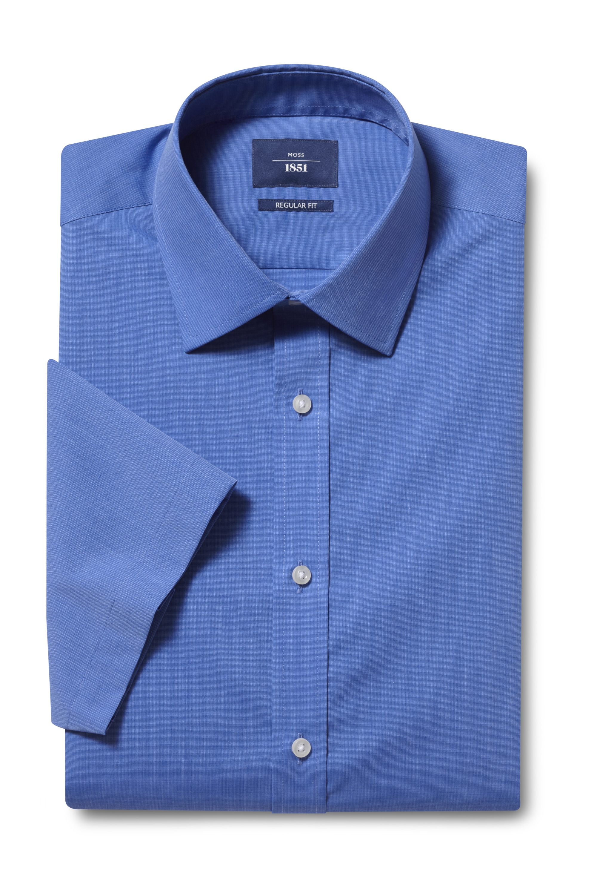 Regular Fit Blue Short Sleeve Shirt