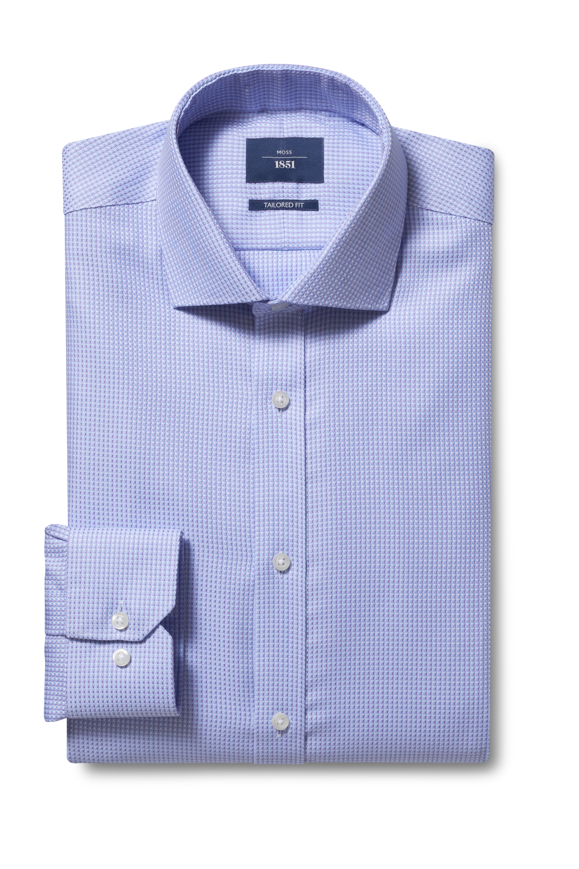 Tailored Fit Lilac Dobby Non Iron Shirt