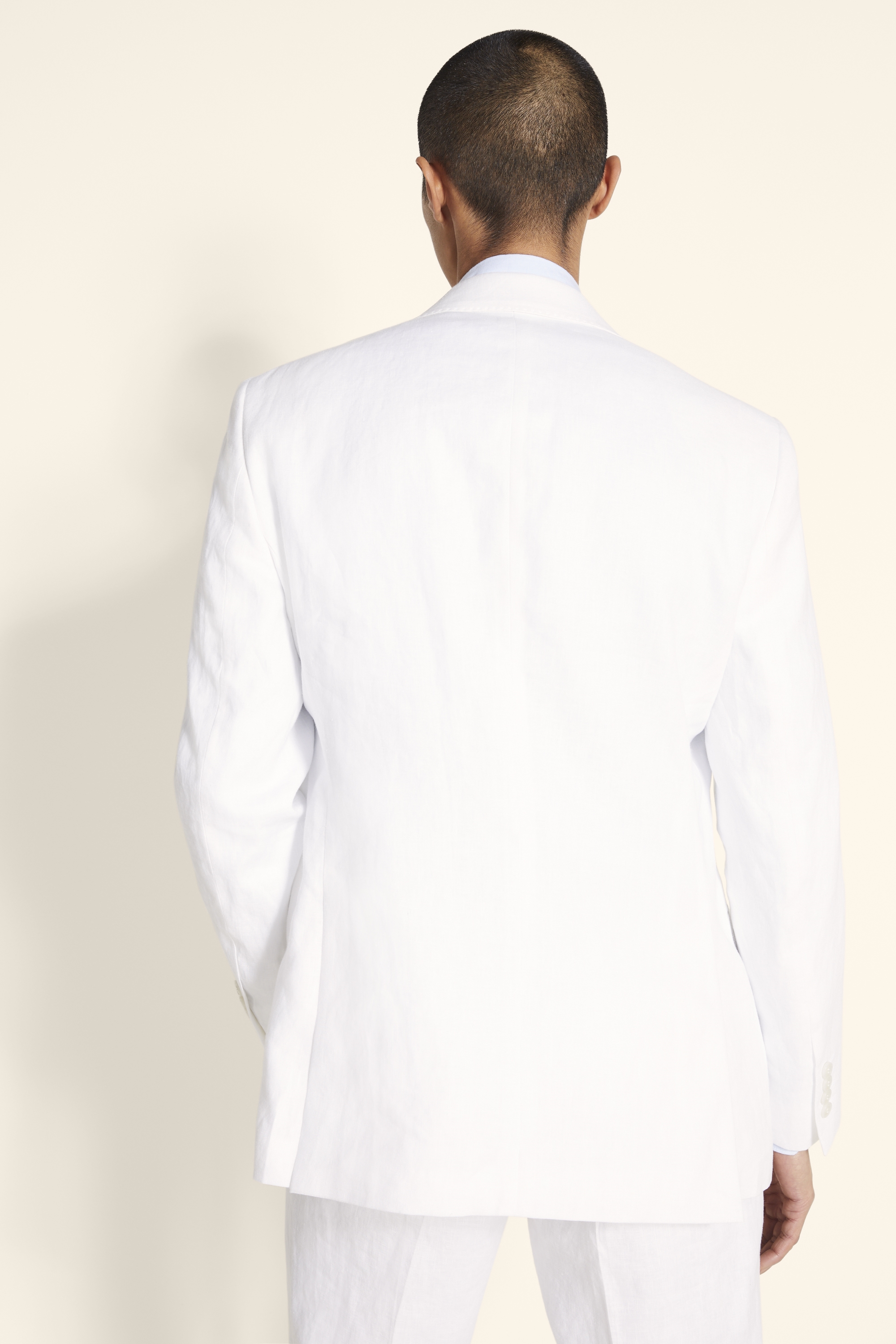Tailored Fit White Linen Jacket | Buy Online at Moss