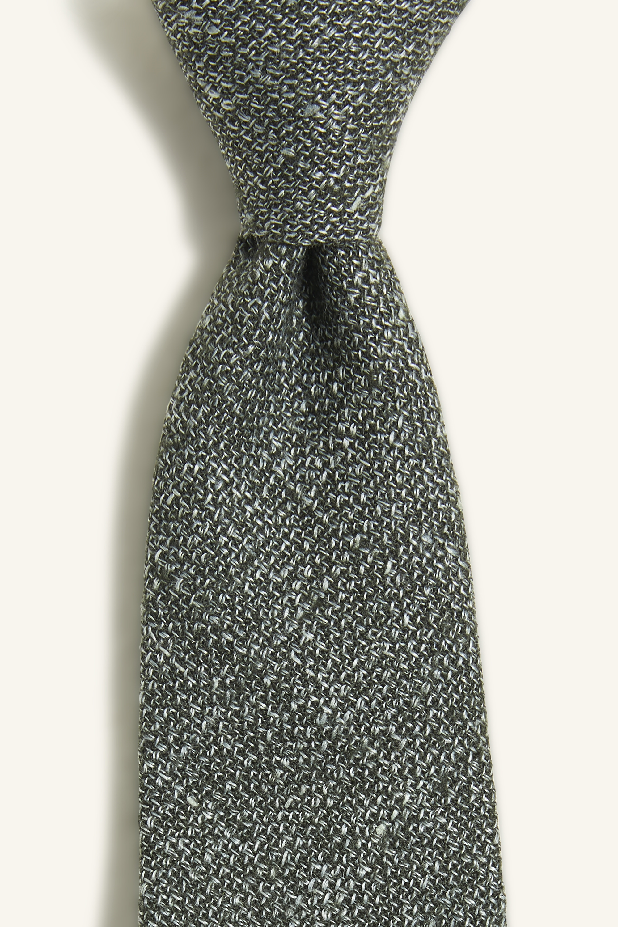 Vitale Barberis Canonico Green Italian Wool Linen Textured Tie