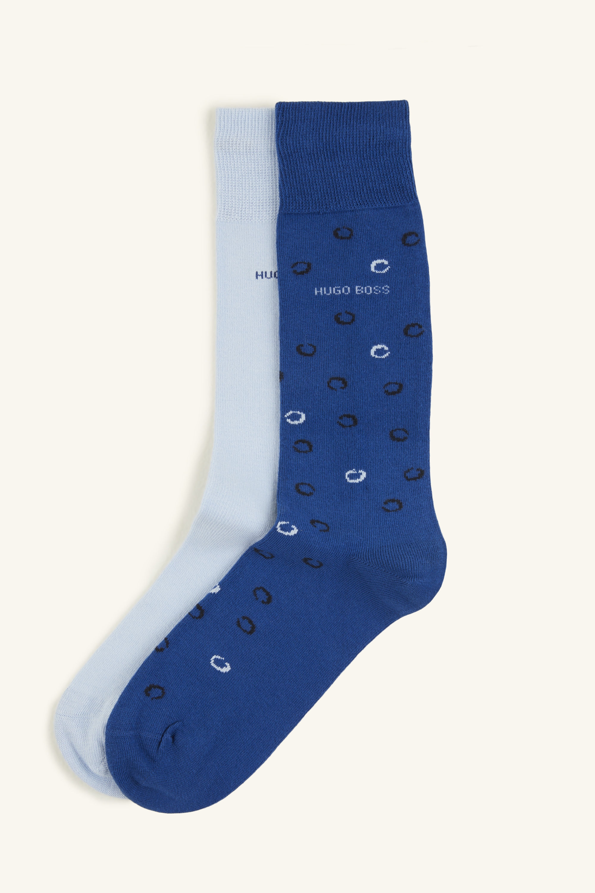 Hugo Boss 2 Pack Blue Design Sky Socks