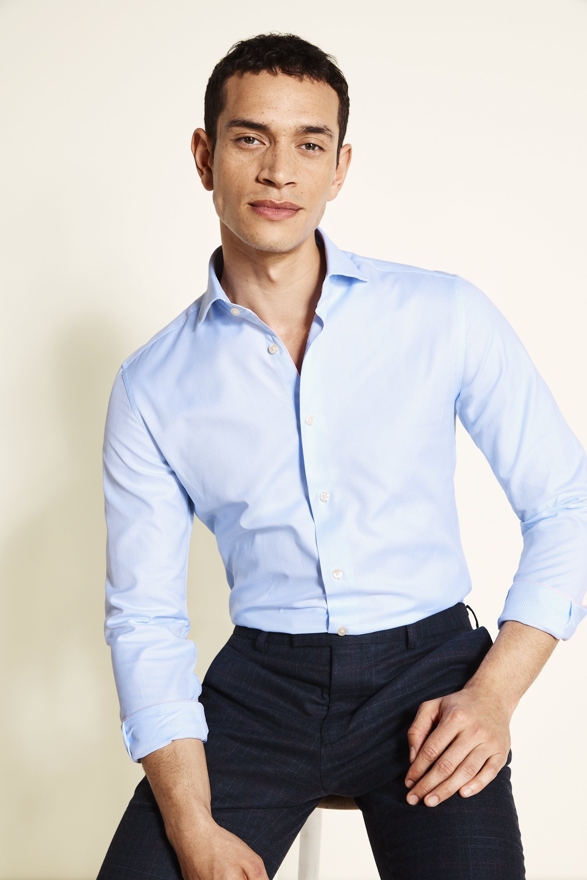 slim fit textured shirt