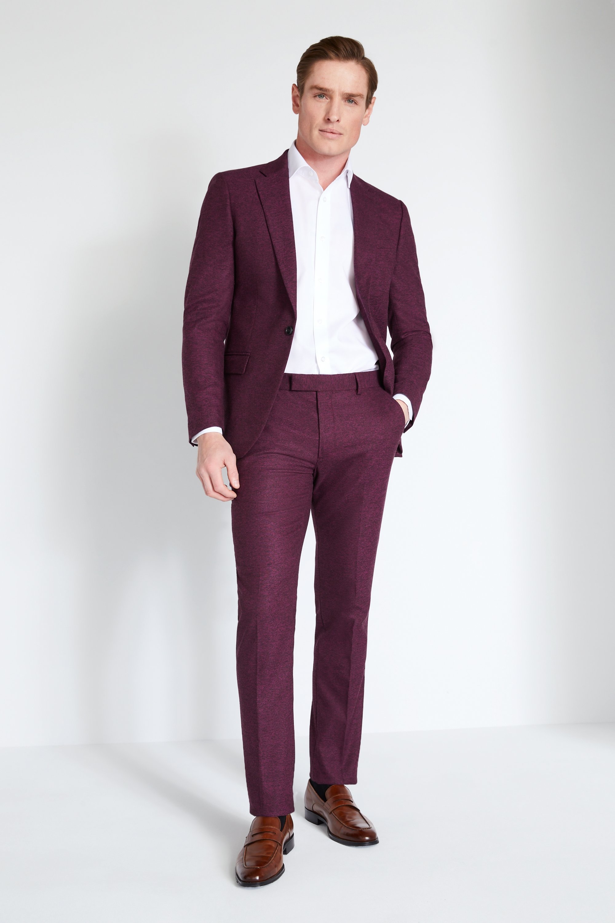 Slim Fit Fuchsia Berry Jacket | Buy Online at Moss