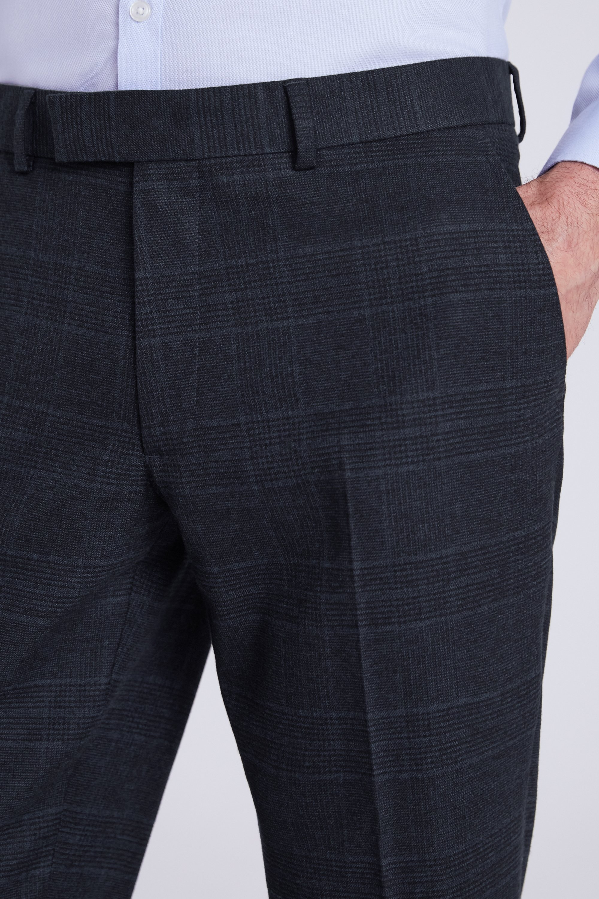 Slim Fit eco Ink Check Trousers | Buy Online at Moss