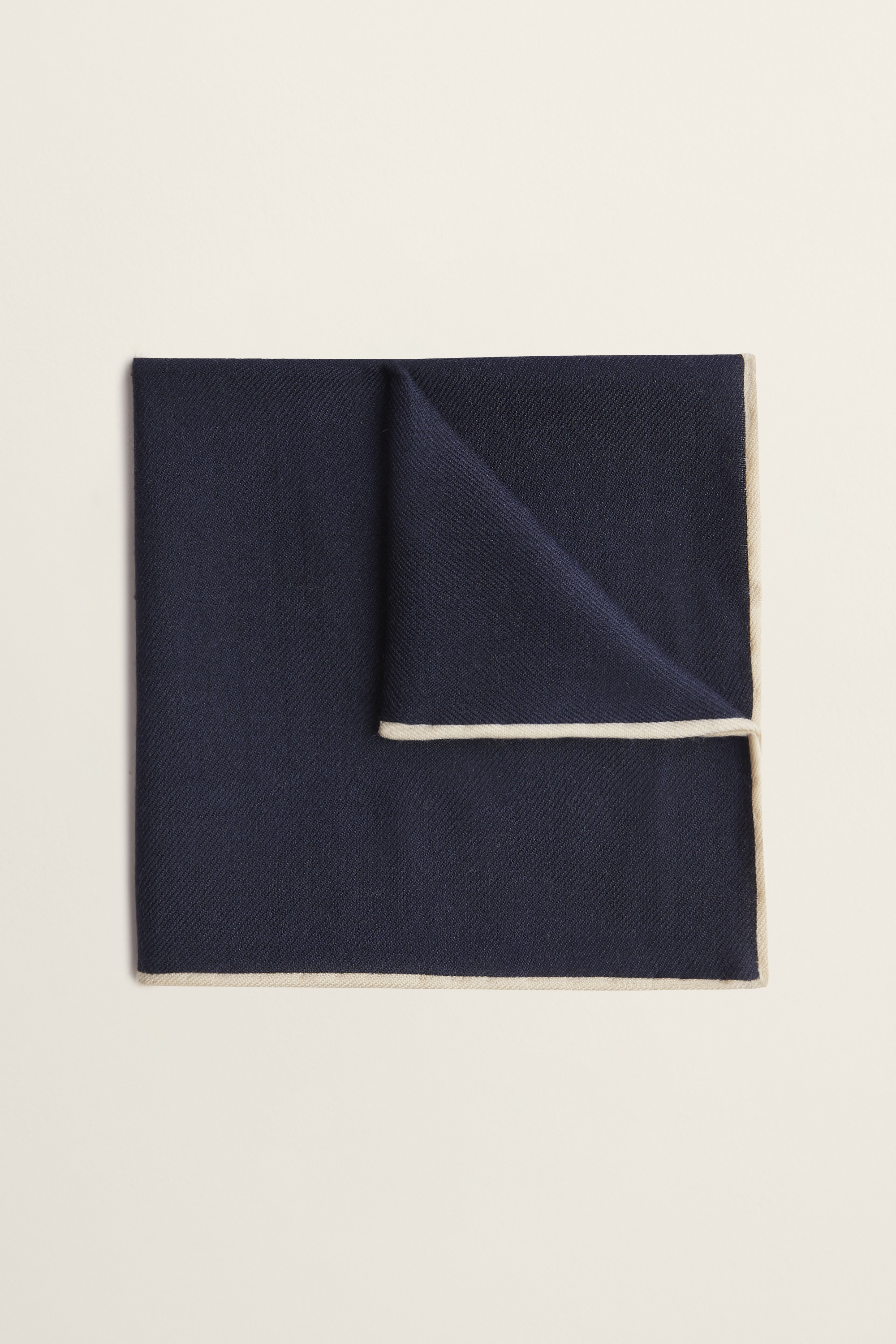 Navy Silk & Wool Pocket Square | Buy Online at Moss