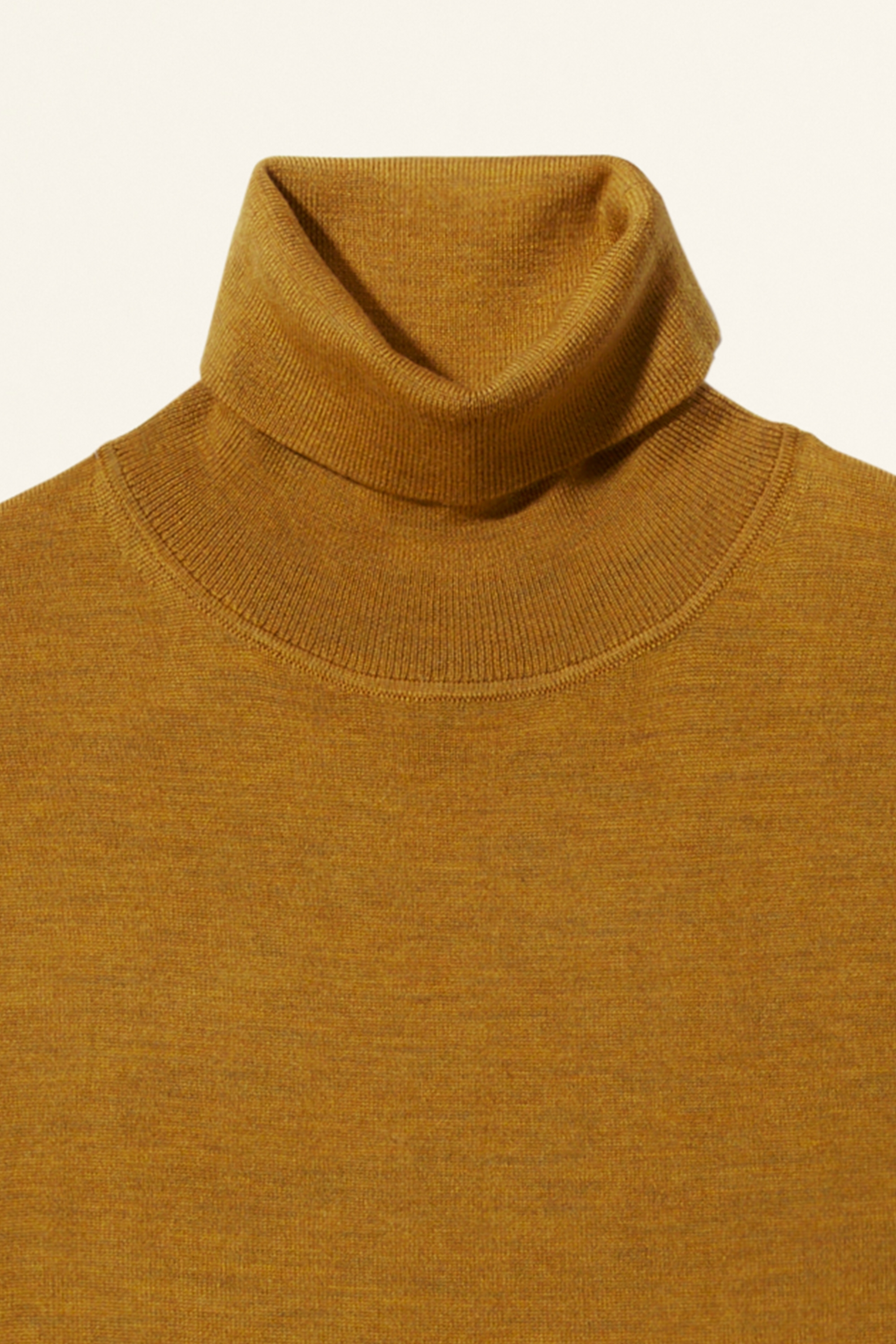 mustard polo neck jumper