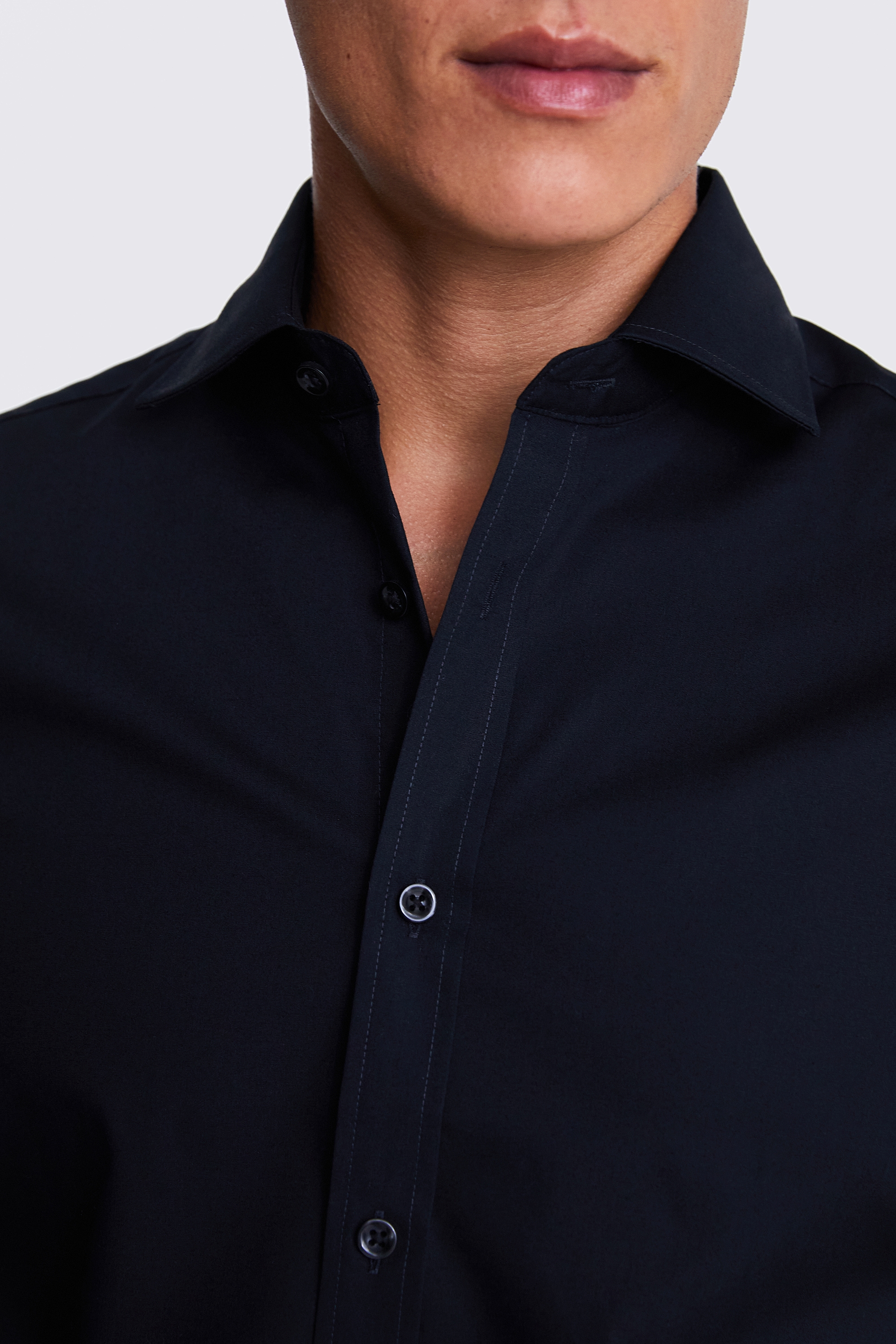 Regular Fit Black Non-Iron Shirt | Buy Online at Moss
