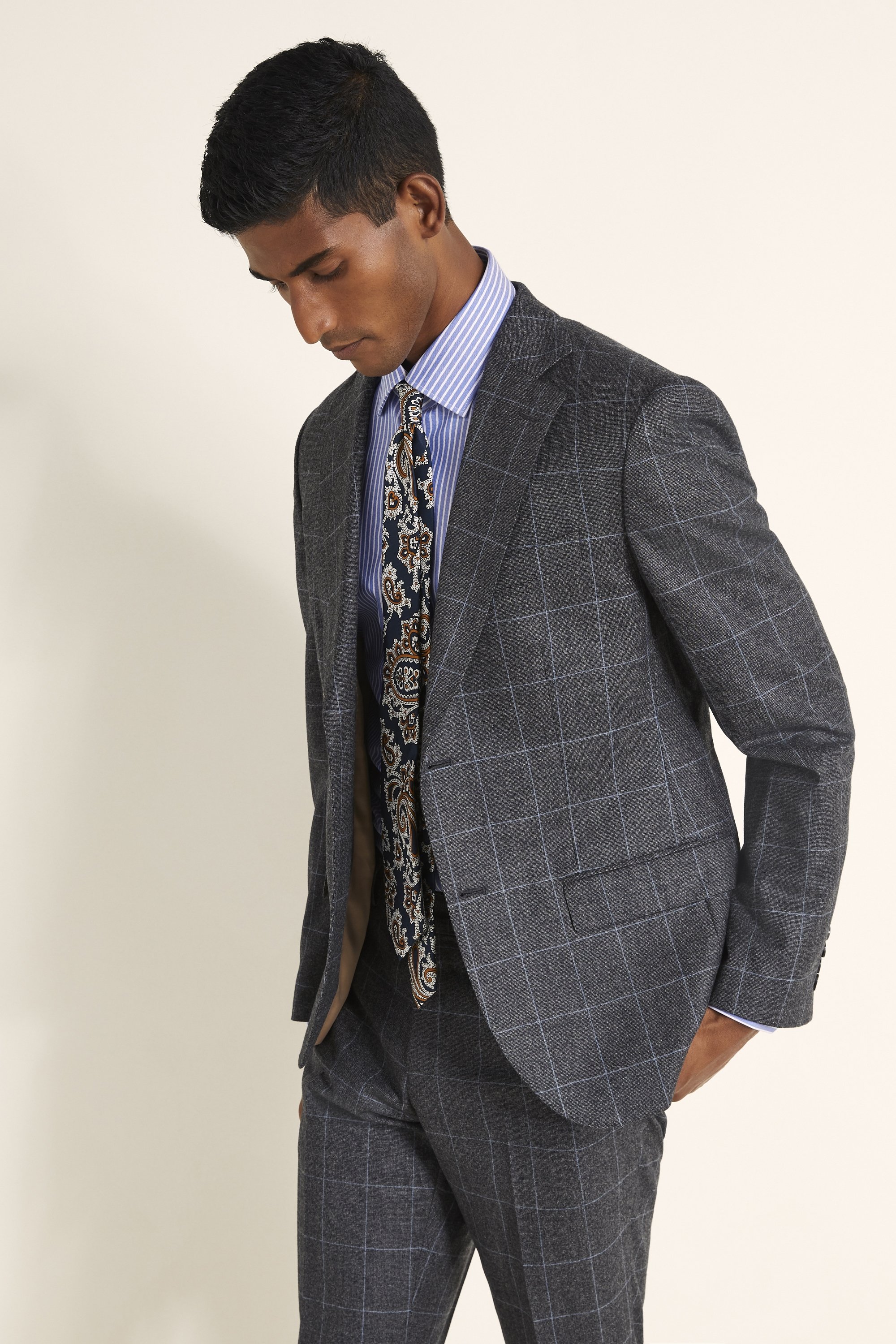 moss 1851 grey windowpane tweed jacket