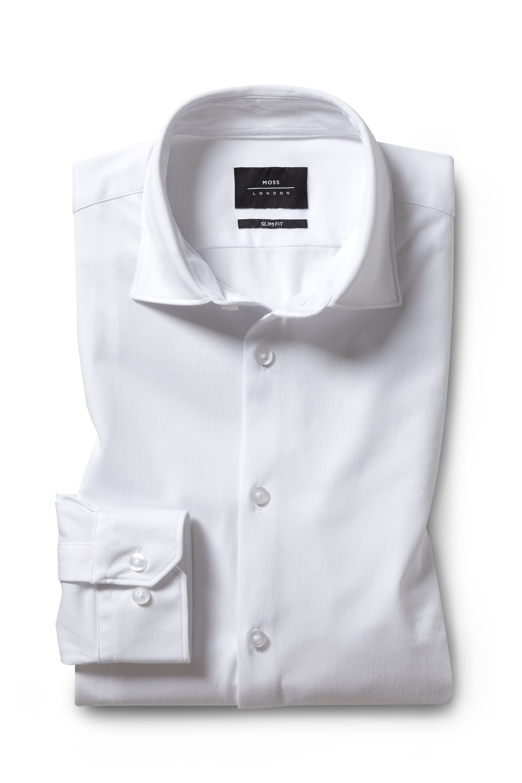 Slim Fit White Comfort Stretch Shirt | Buy Online at Moss
