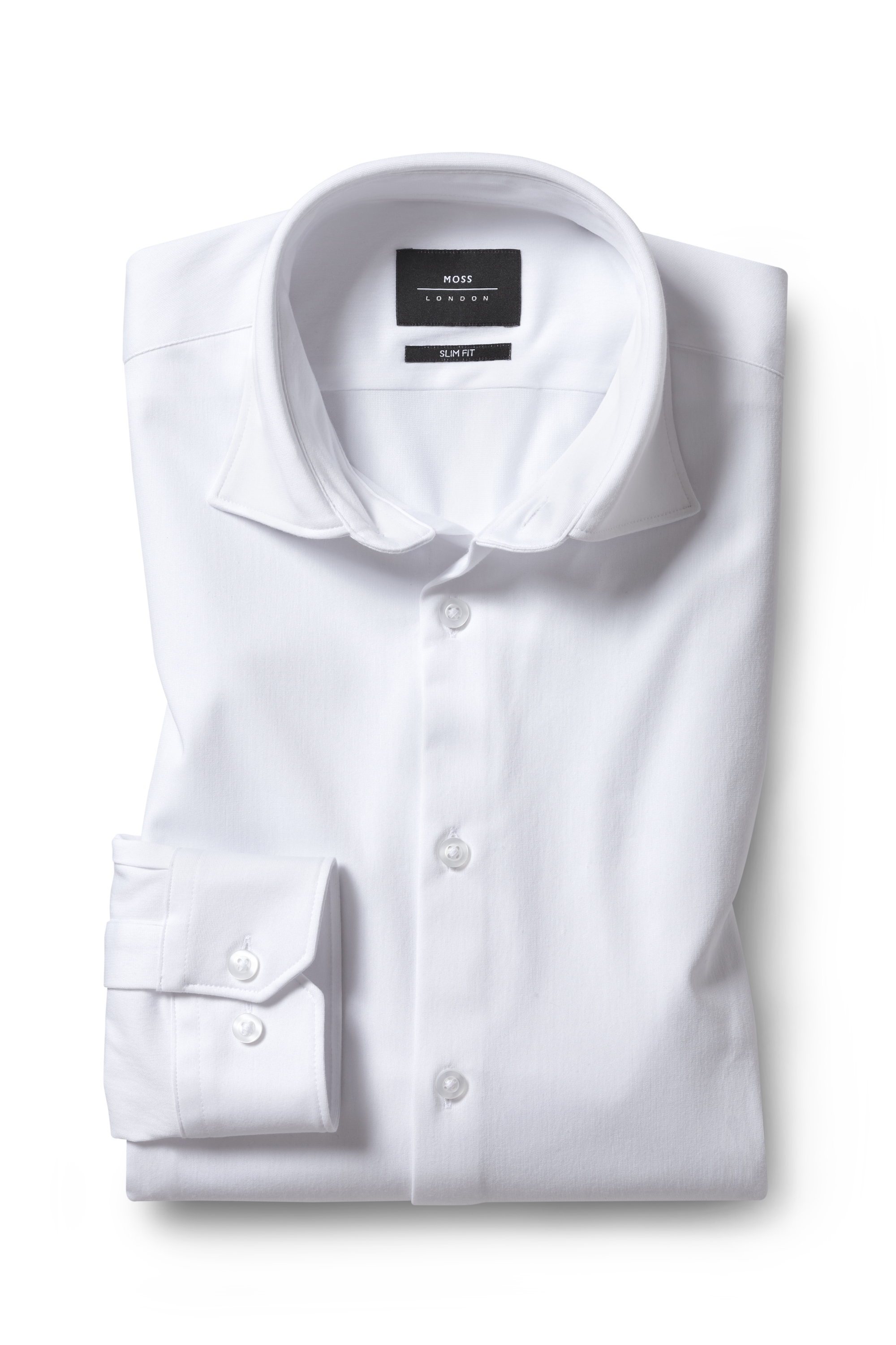 Slim Fit White Comfort Stretch Shirt | Buy Online at Moss
