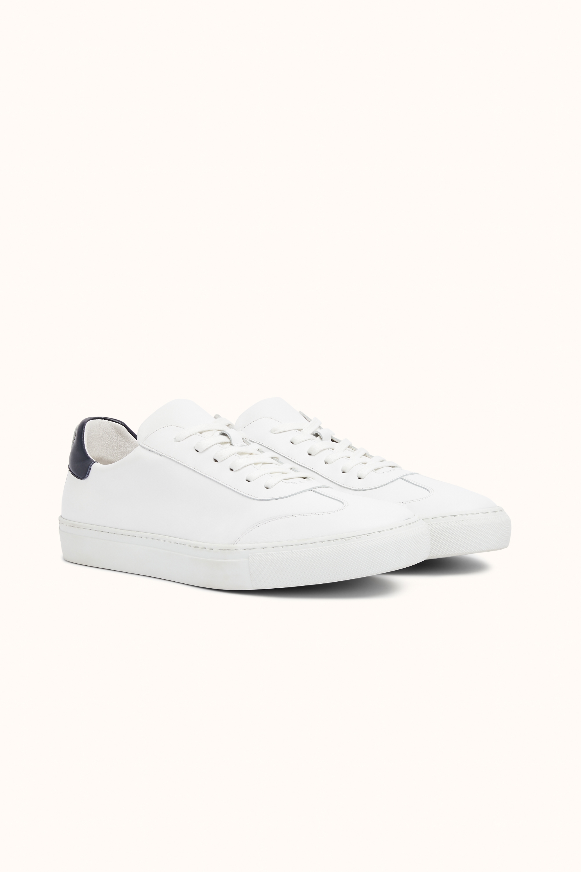Dalston White Leather Smart Trainers