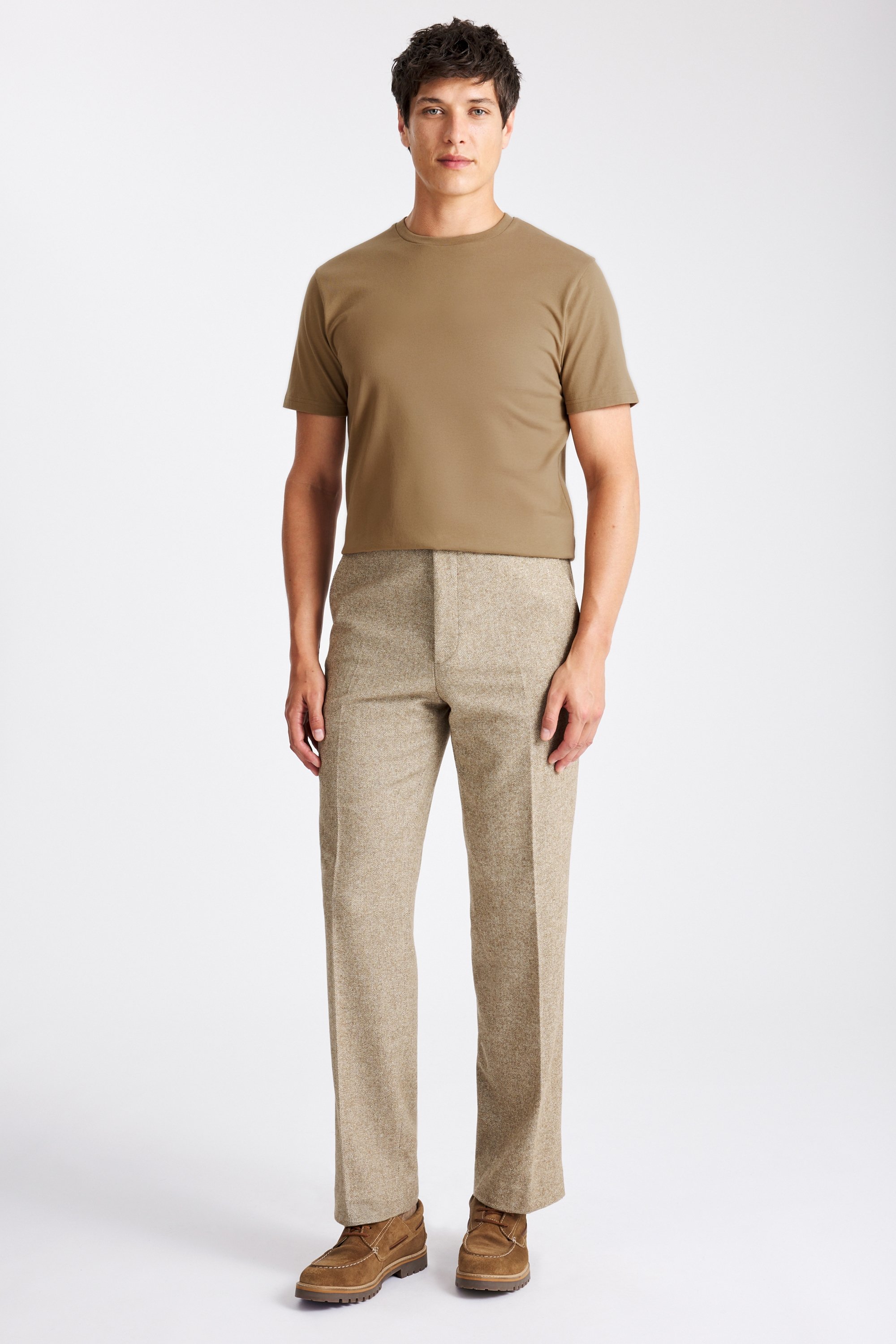 Tan Crew-Neck T-Shirt