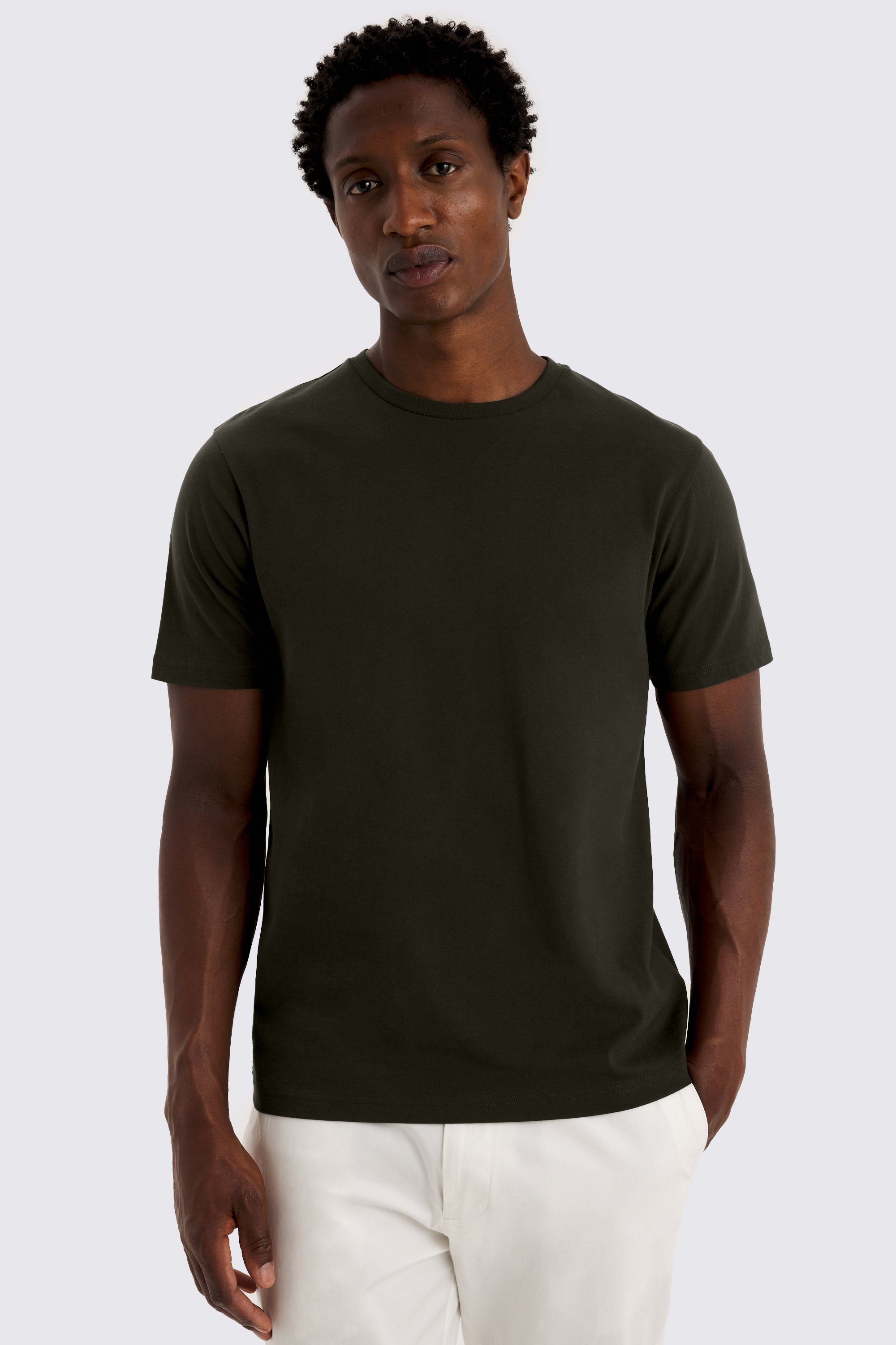 Khaki Crew-Neck T-Shirt