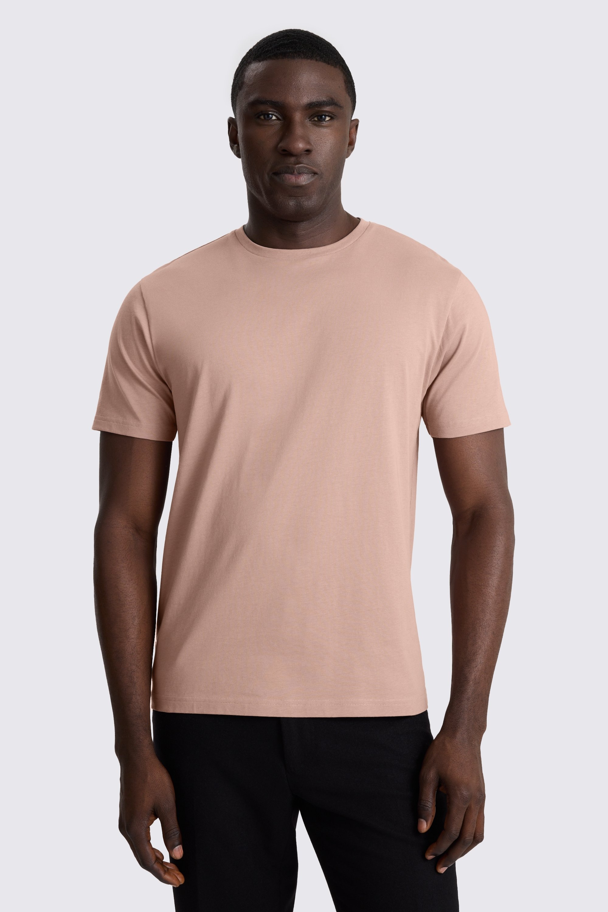 Light Mauve Crew-Neck T-Shirt