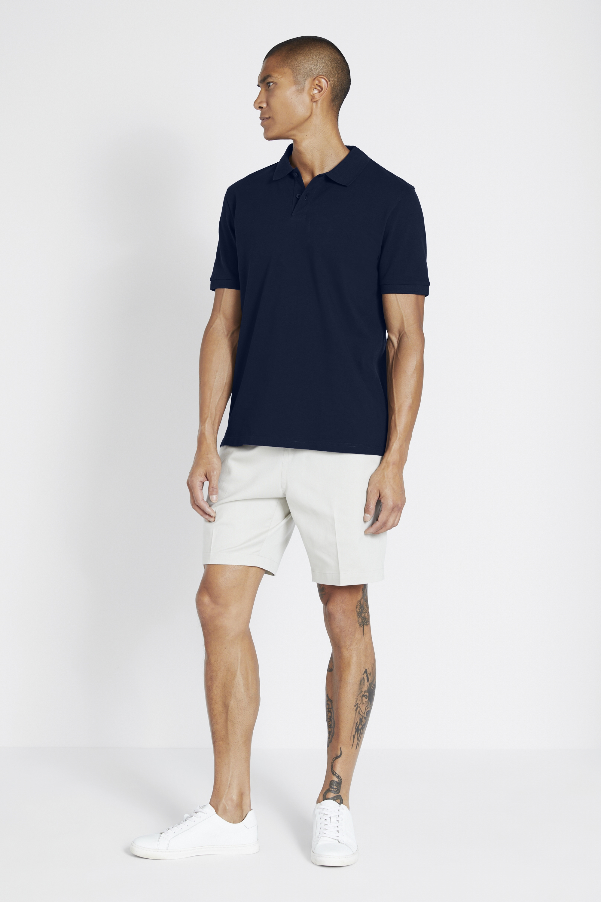 Navy Pique Polo Shirt | Buy Online at Moss