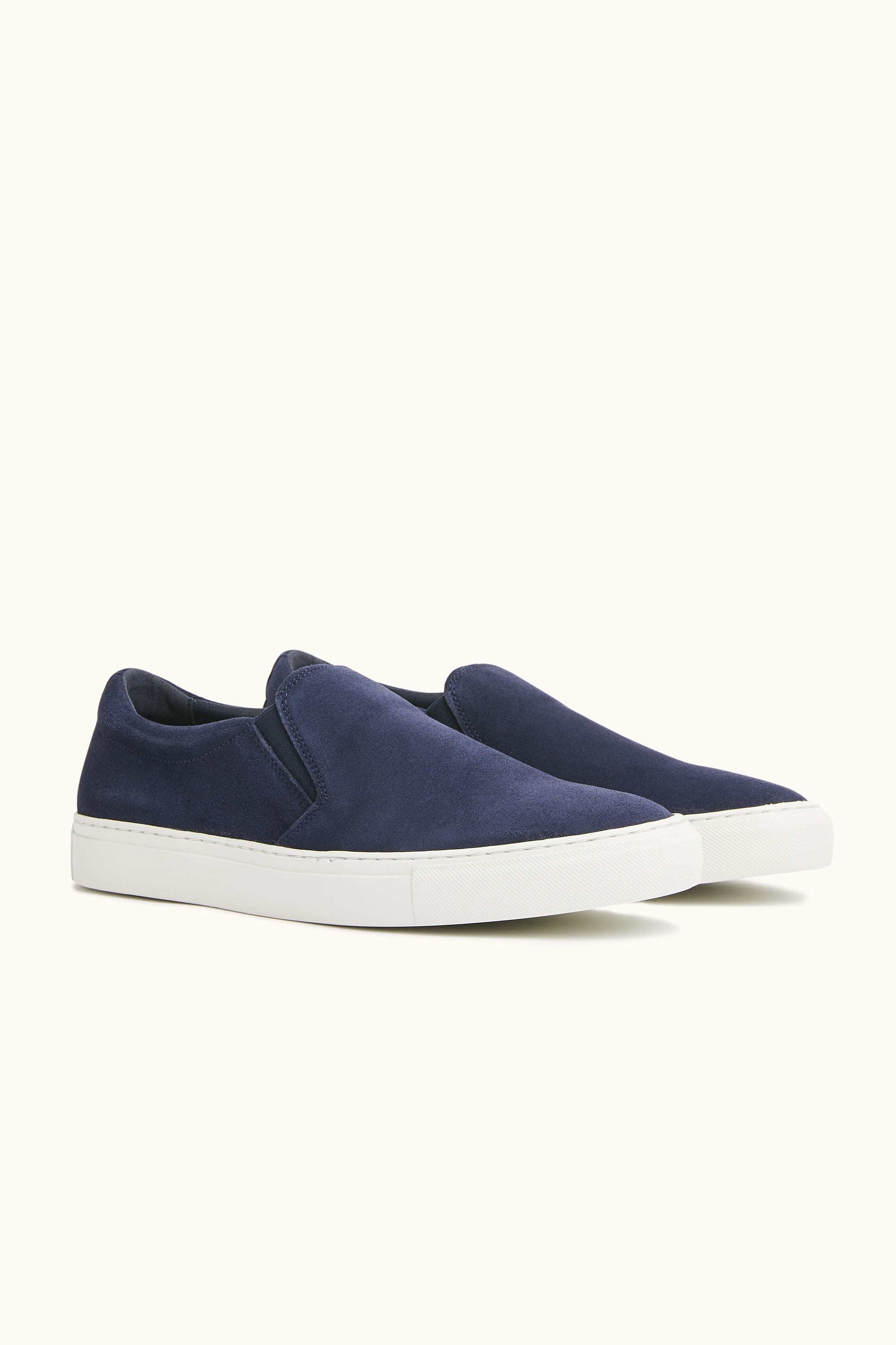 Dulwich Navy Suede Cupsole Slip-On Trainer