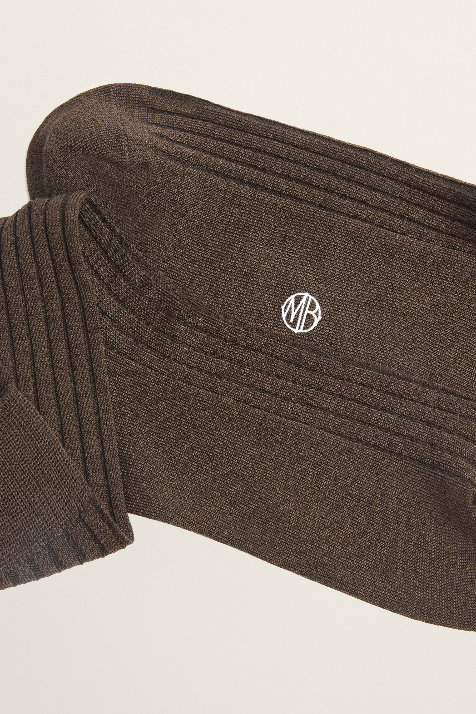 Chocolate Brown Fine Ribbed Sock