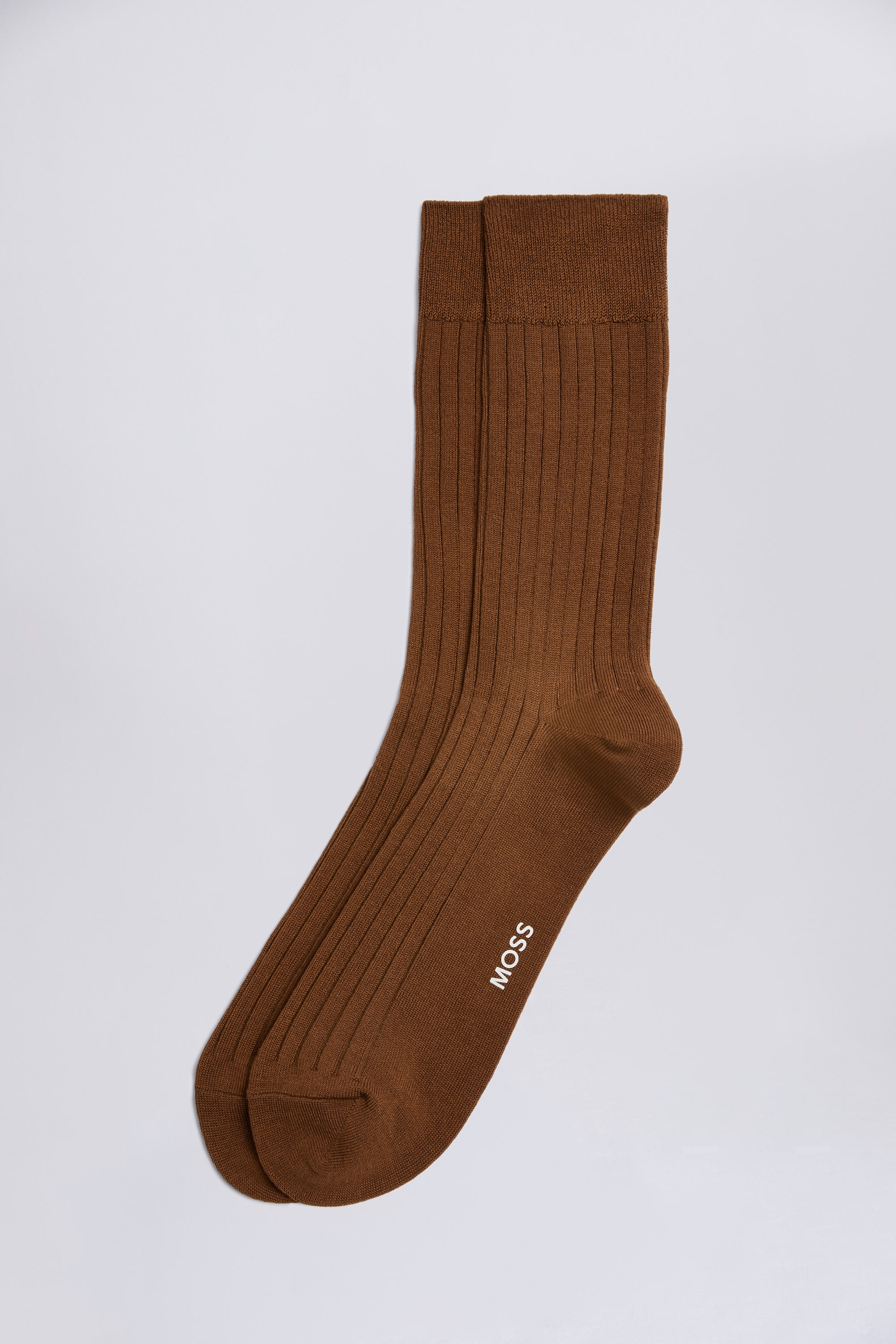 Rust Fine Ribbed Socks | Buy Online at Moss