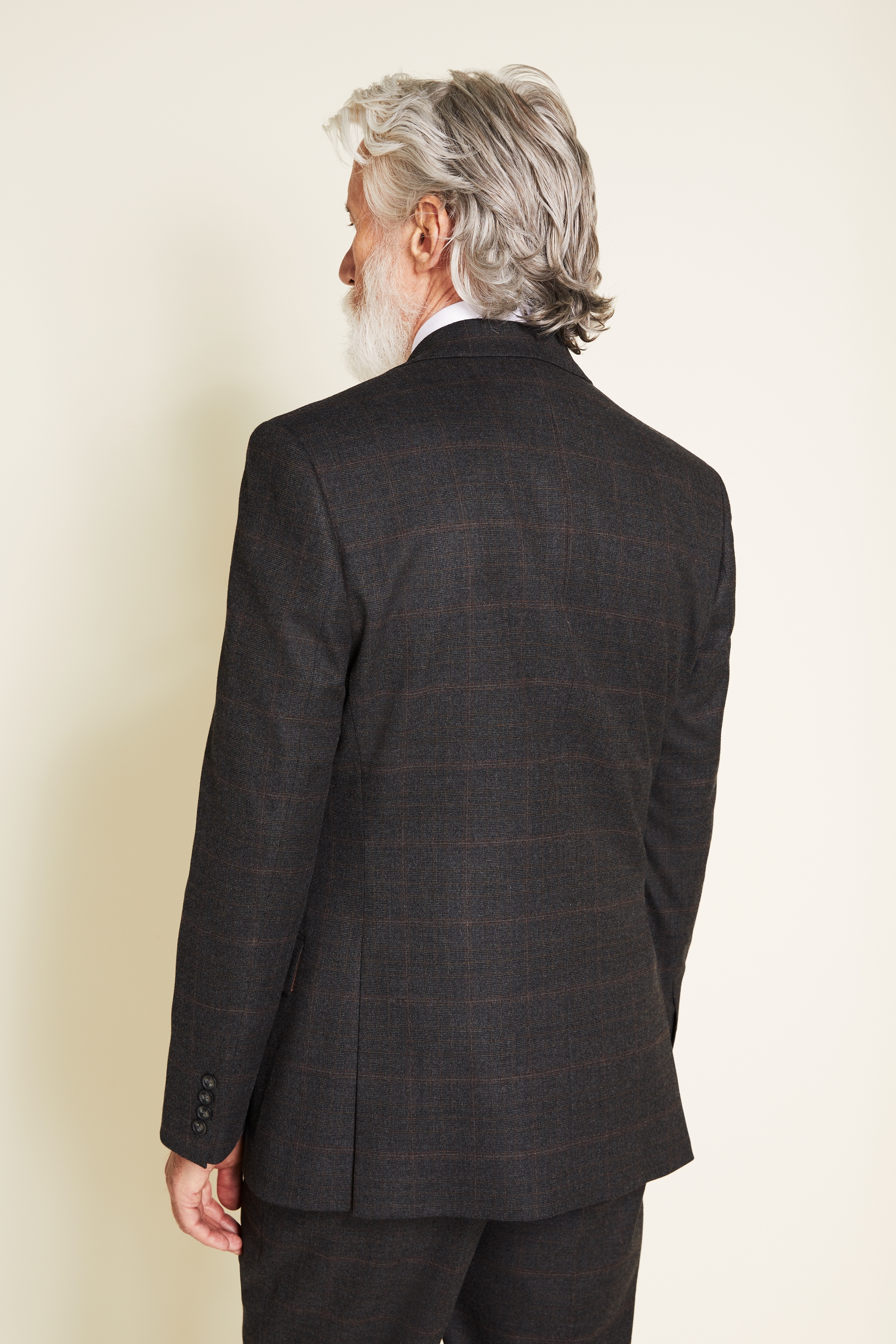 Tailored Fit Charcoal Check Jacket