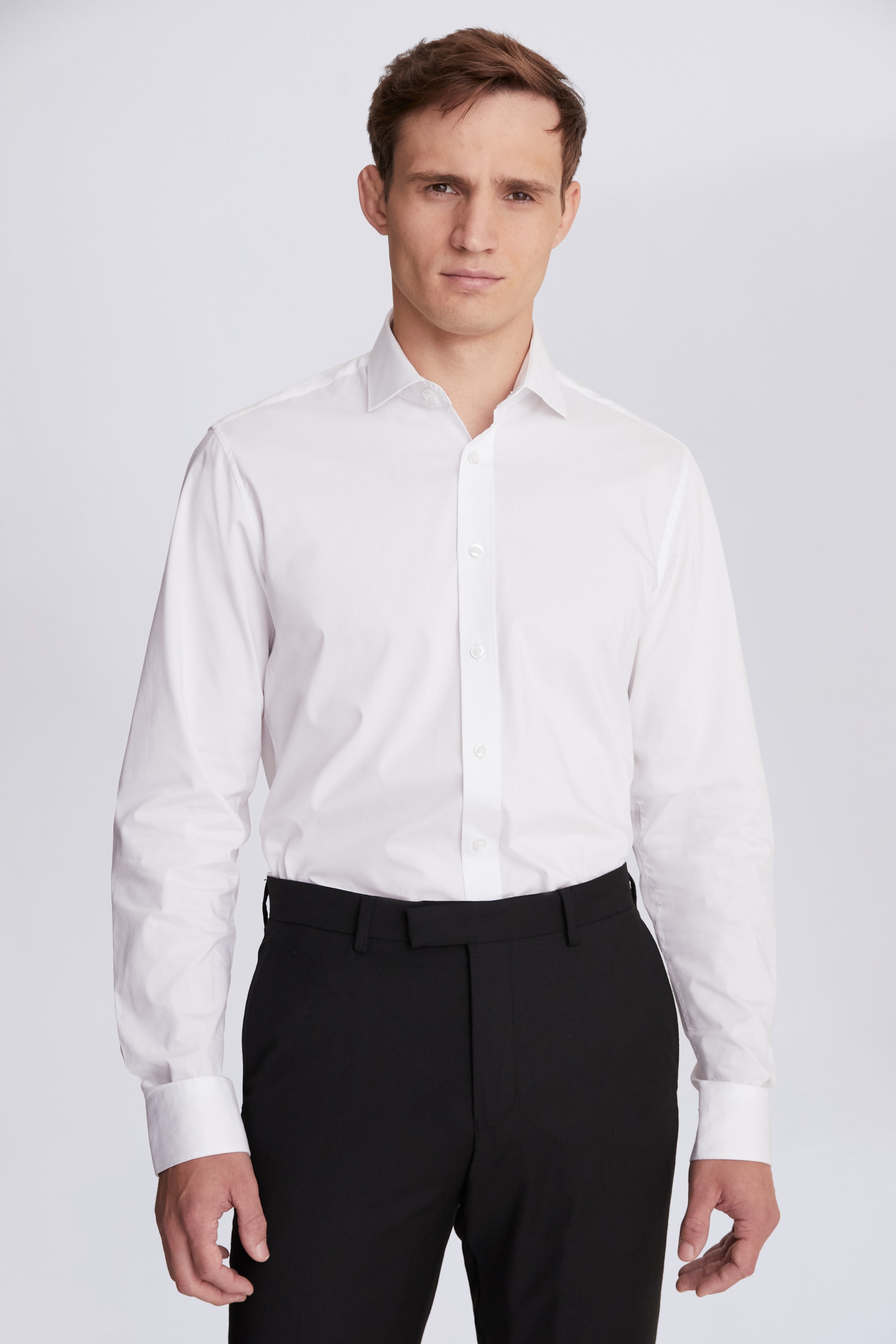Tailored Fit White Stretch Shirt | Buy Online at Moss