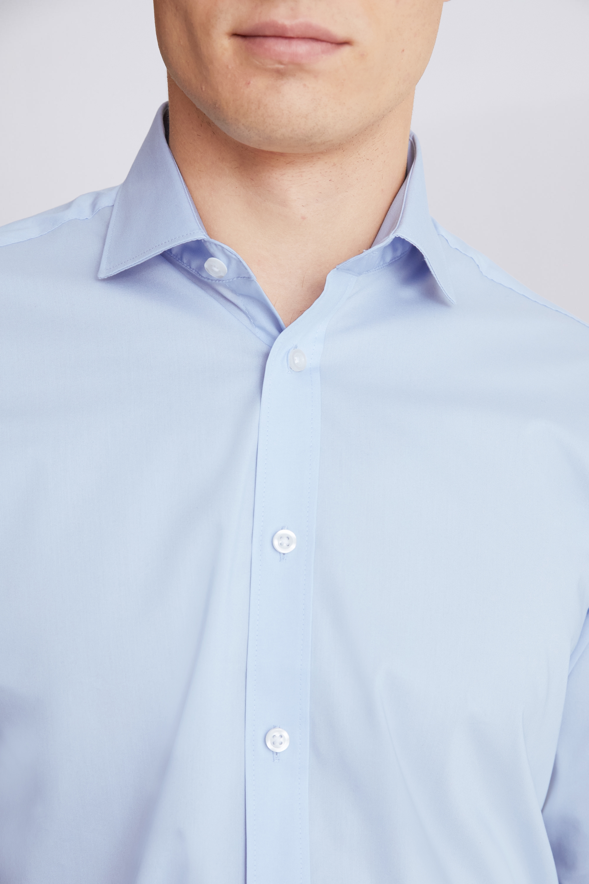 Tailored Fit Sky Stretch Shirt | Buy Online at Moss