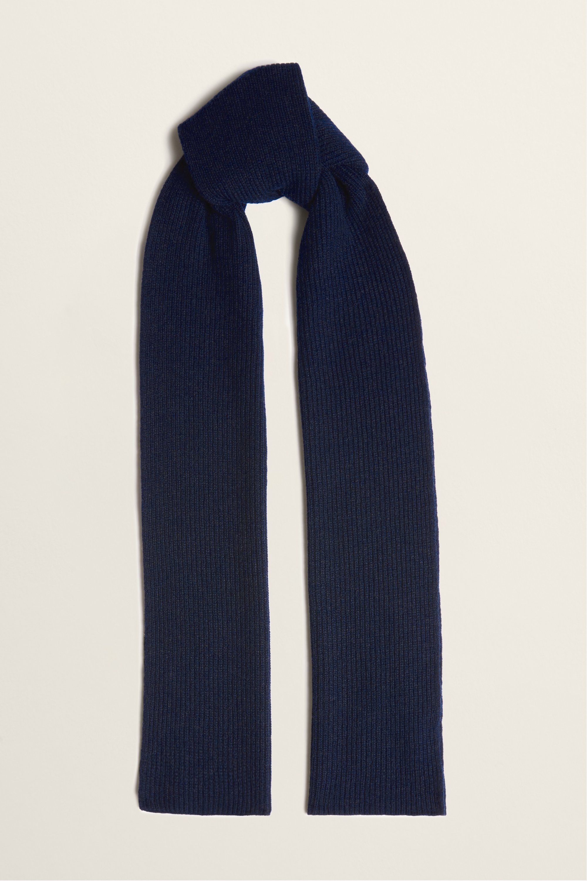 Navy Ribbed Scarf