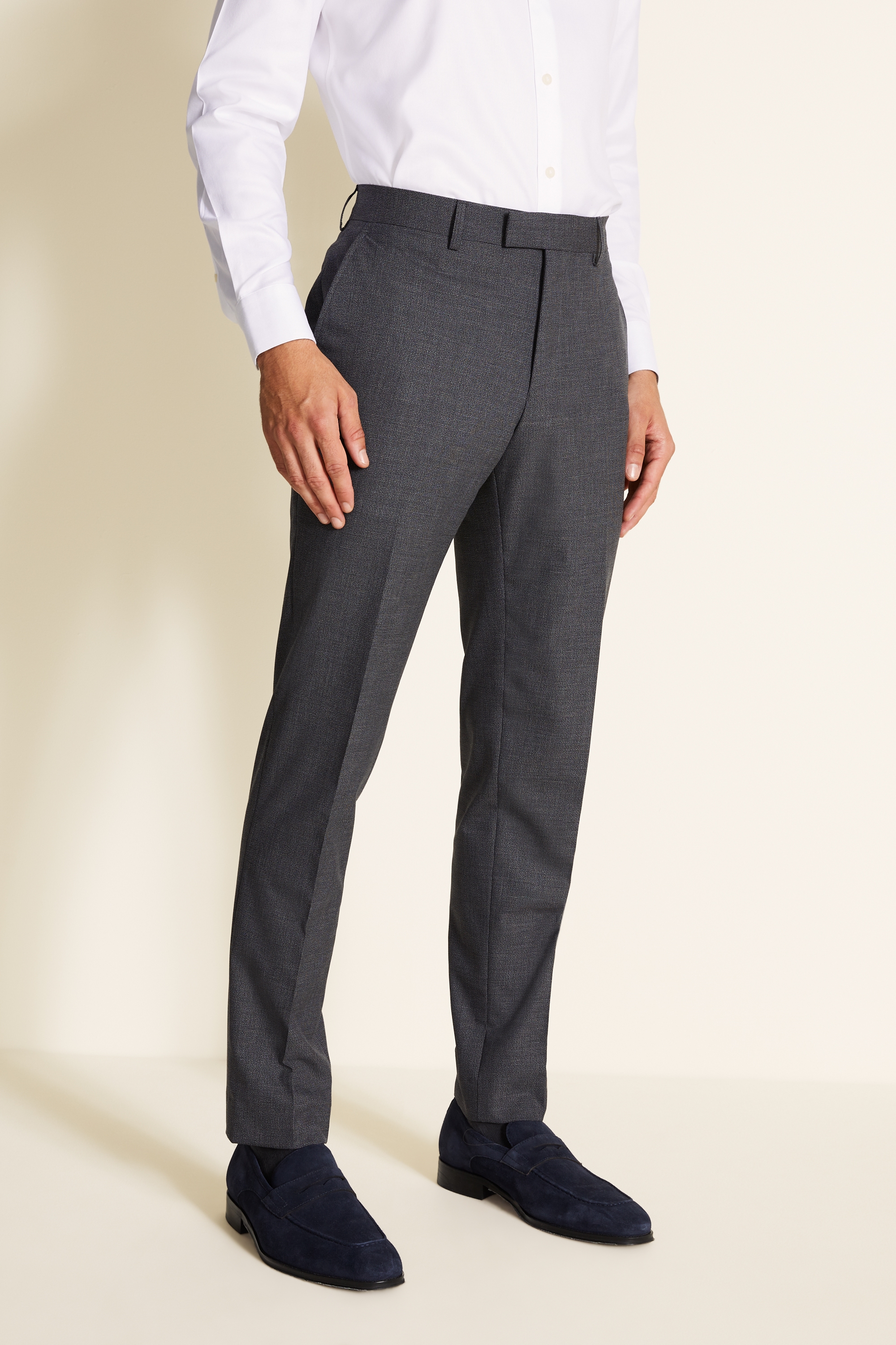 Tailored Fit Charcoal Puppytooth Pant