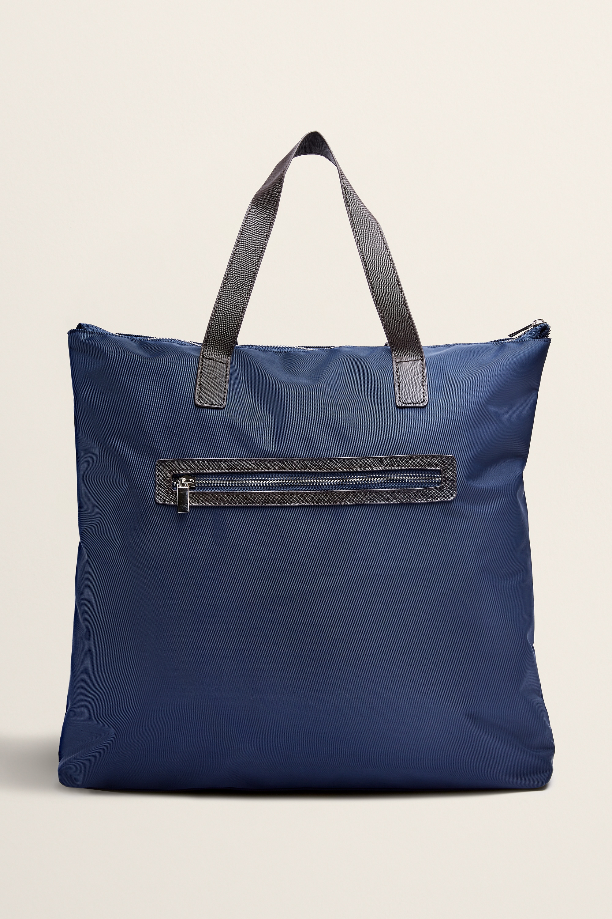 Navy Nylon & Saffiano Smart Tote Bag | Buy Online at Moss