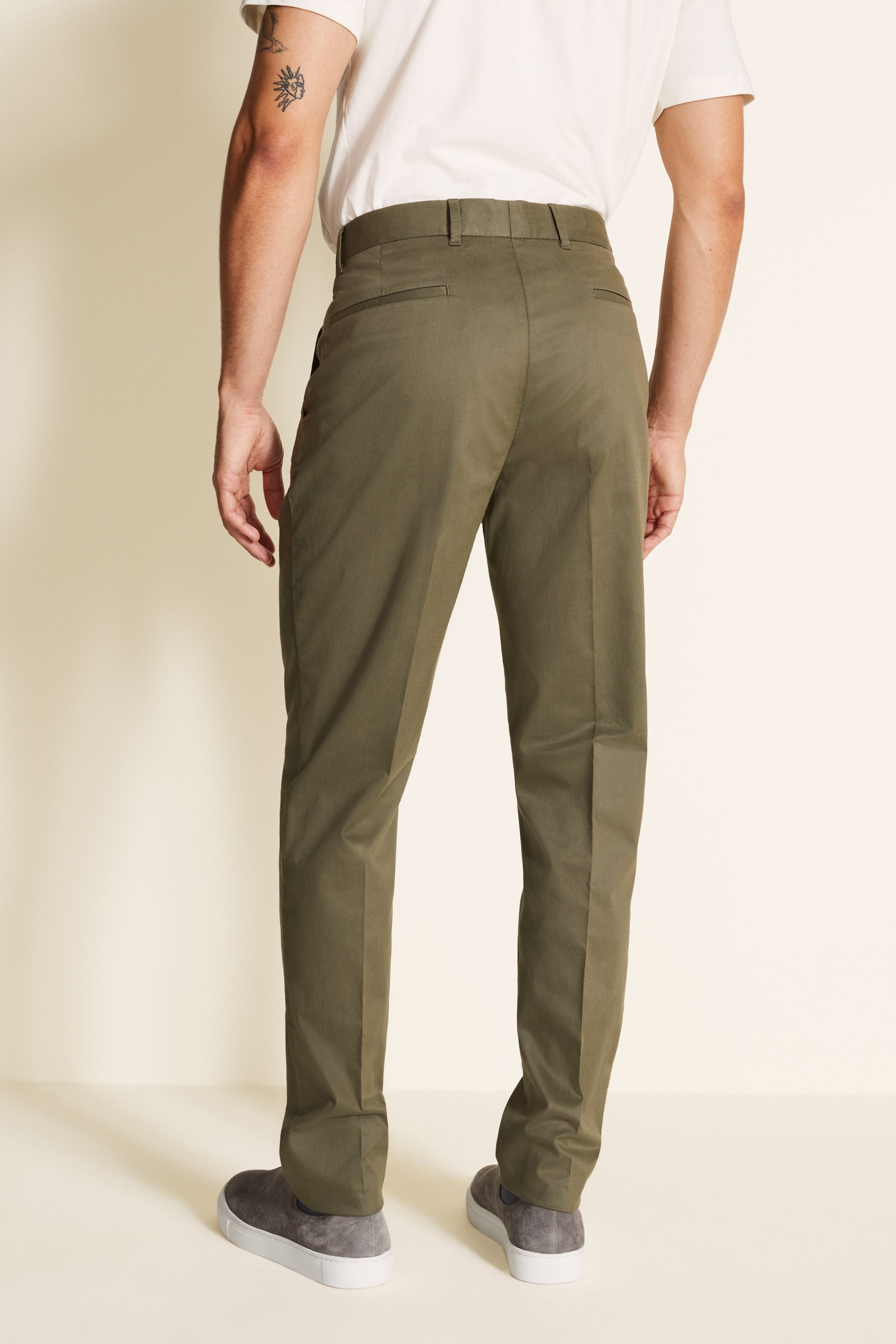 Slim Fit Khaki Stretch Chino