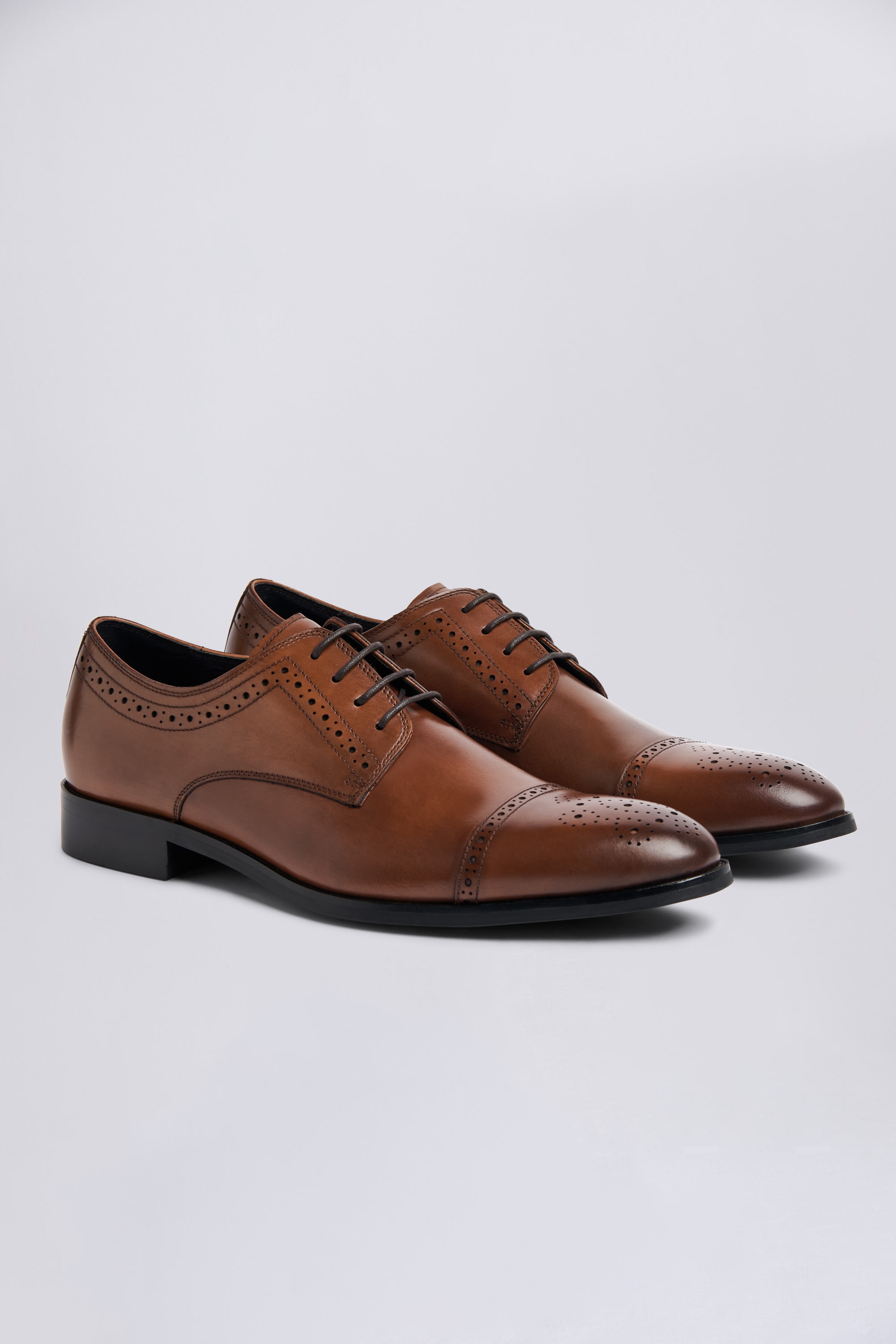 John White Lucan Tan Brogue Shoes | Buy Online at Moss