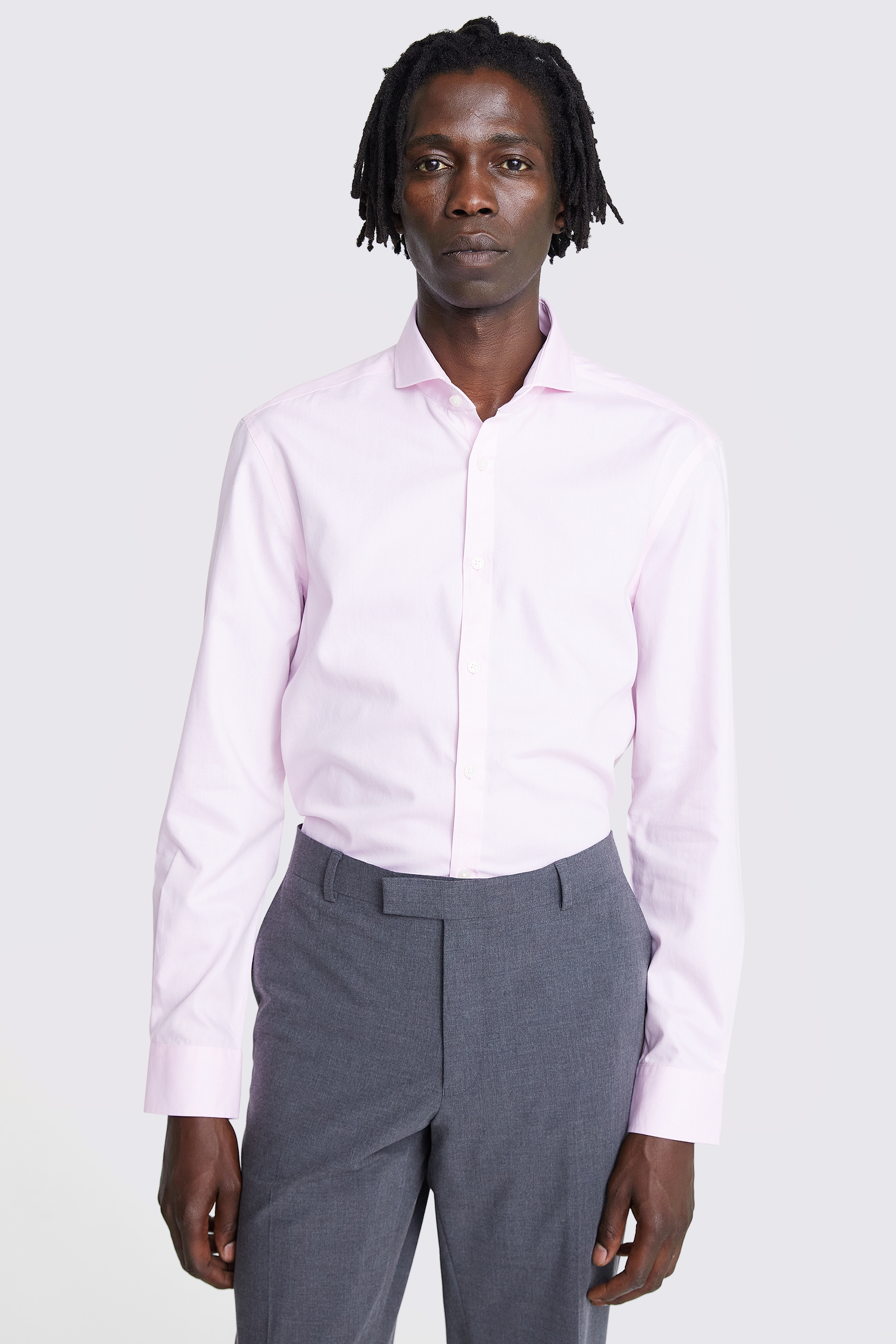 Slim Fit Pink Pinpoint Oxford Non-Iron Shirt | Buy Online at Moss