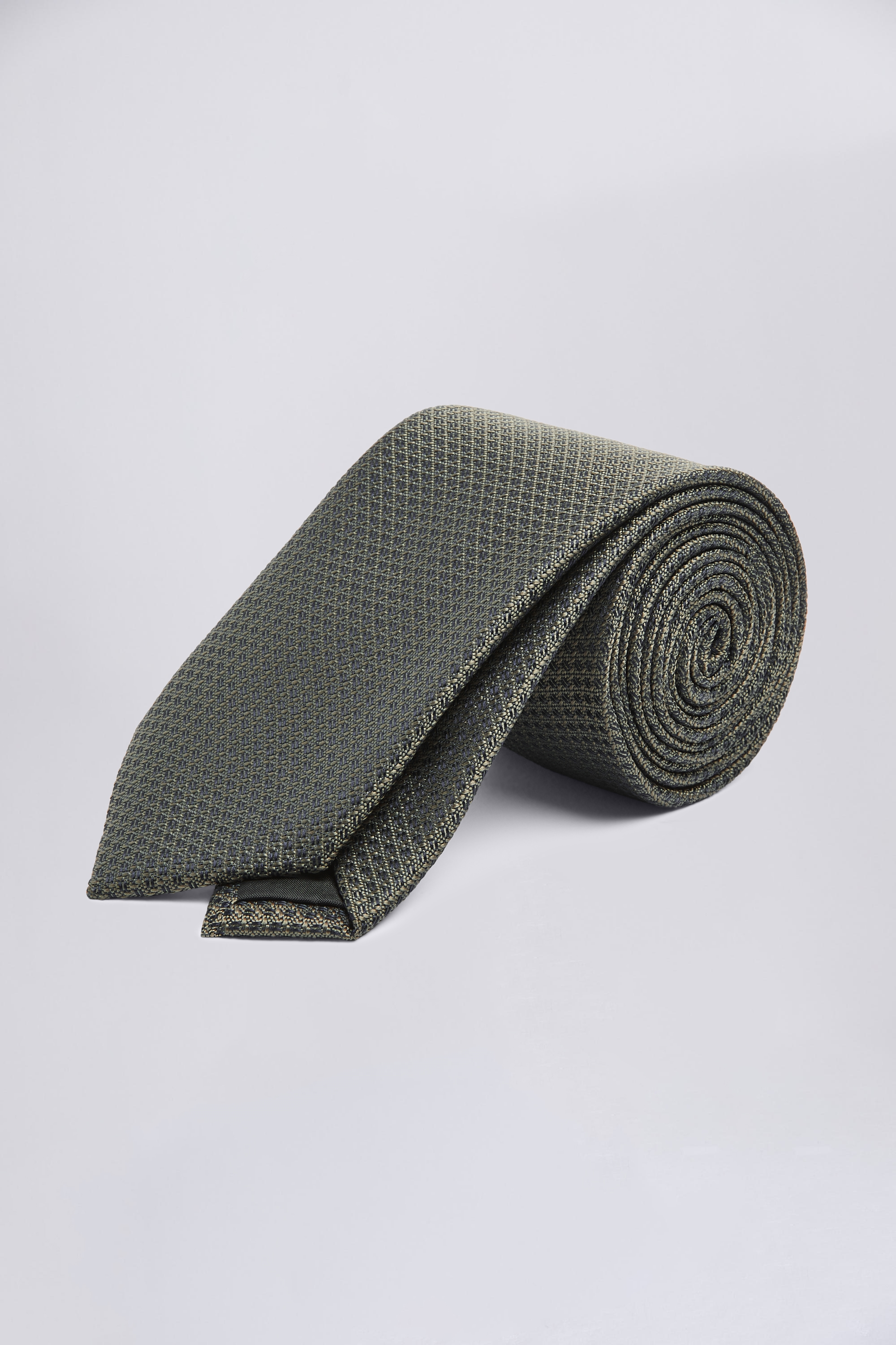 Thyme Green Textured Tie | Buy Online at Moss