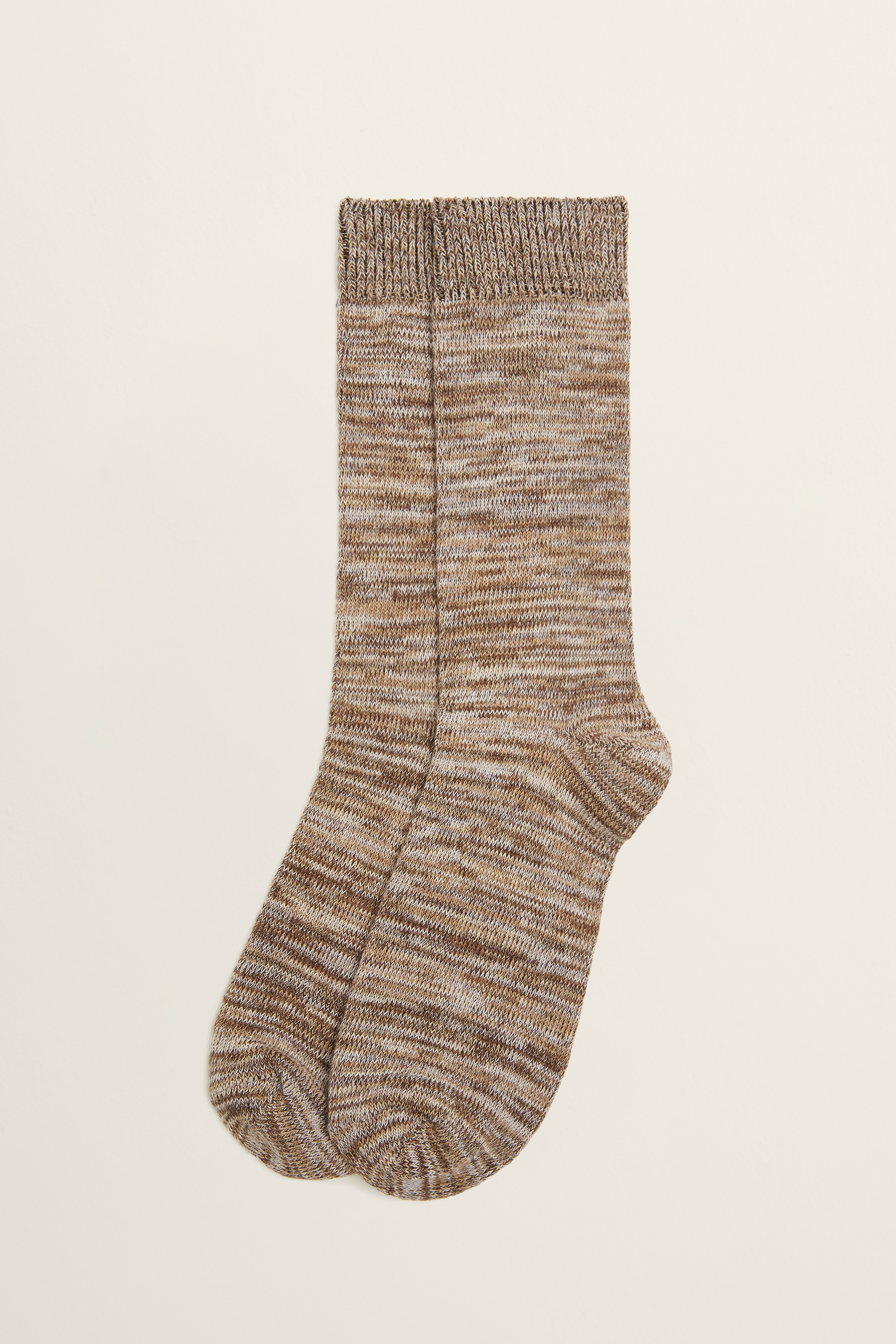 Brown Melange Socks