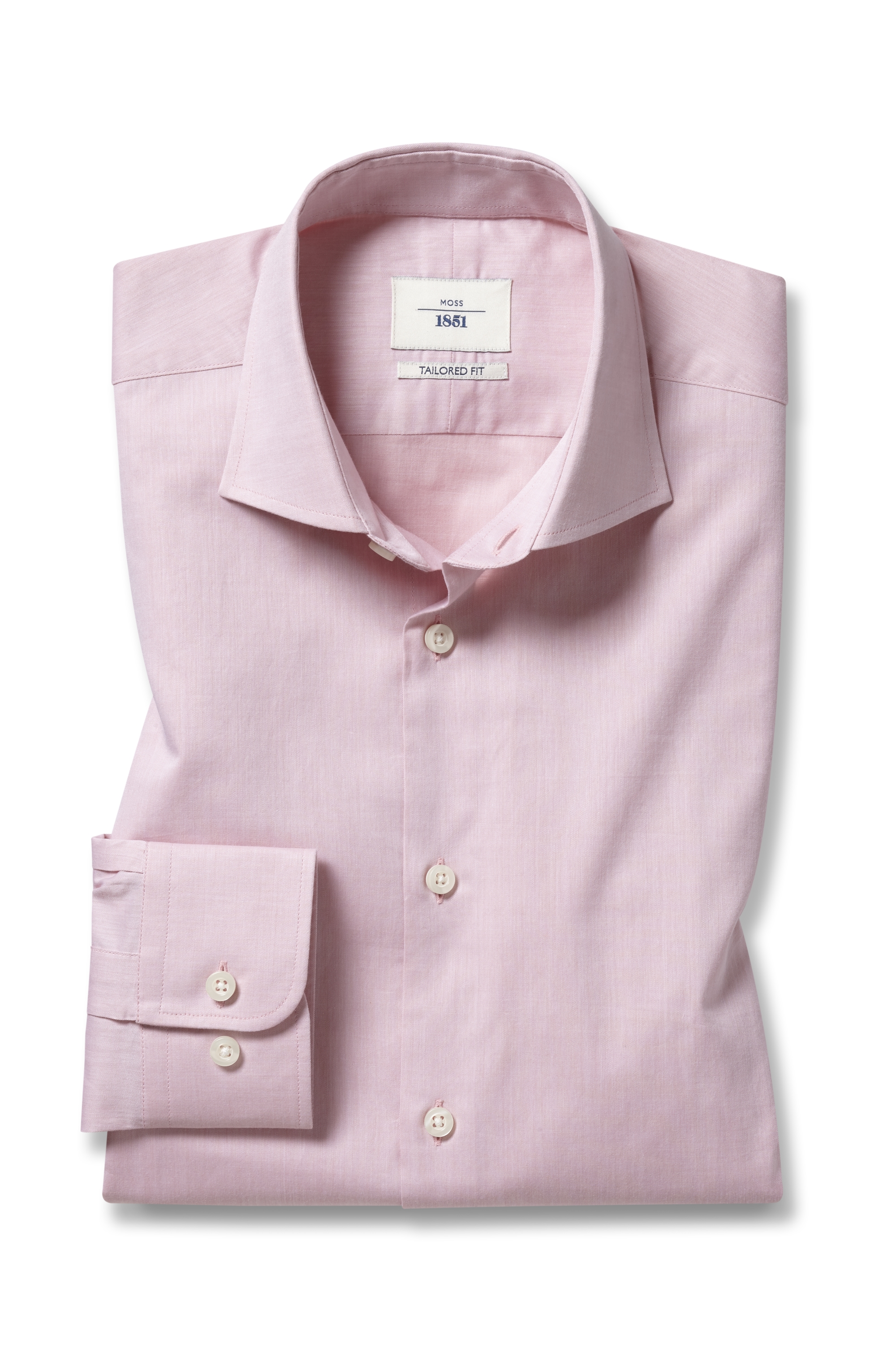 Tailored Fit Egyption Cotton Pink Twill Shirt | Buy Online at Moss