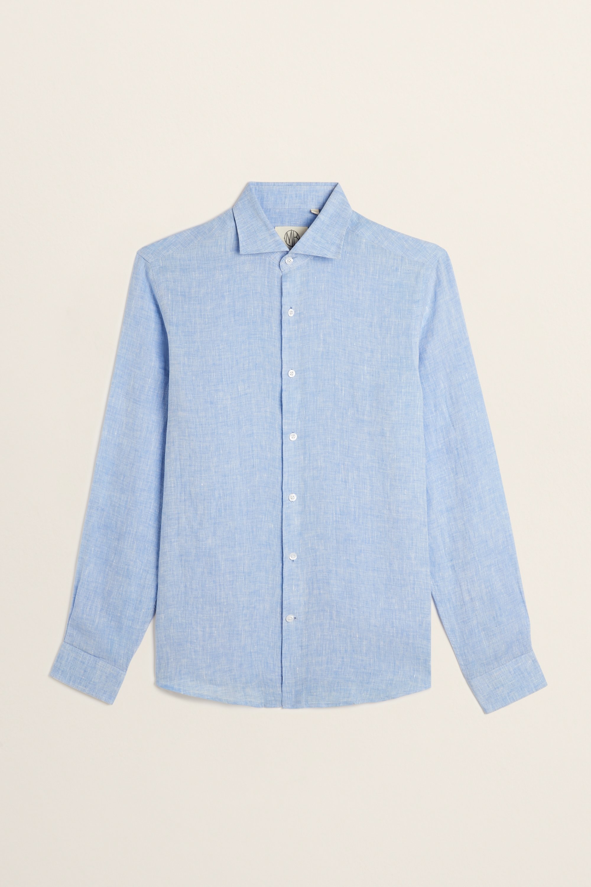 Tailored Fit Sky Long Sleeve Linen Shirt