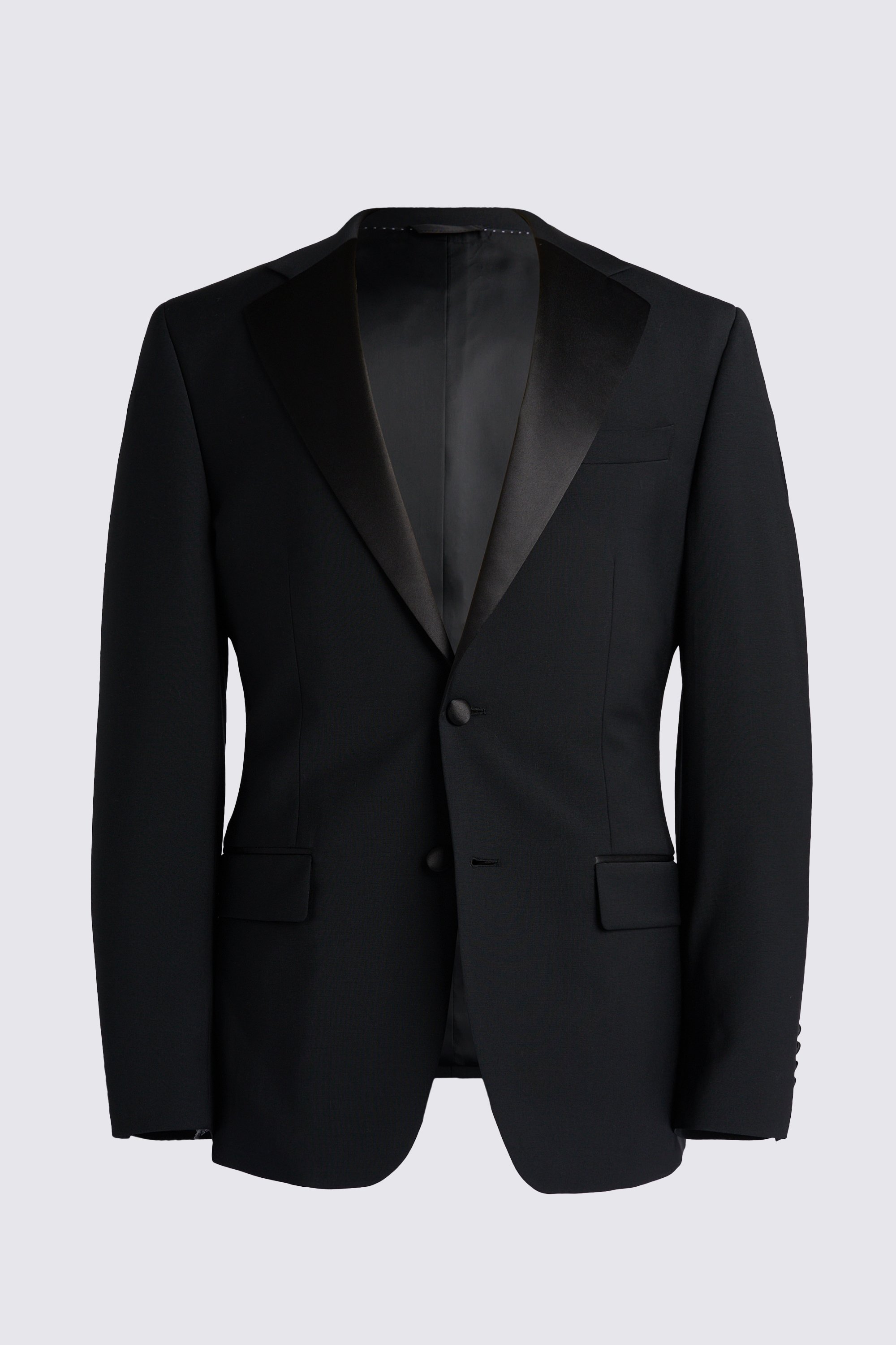 Tailored Fit Black Notch Lapel Tuxedo