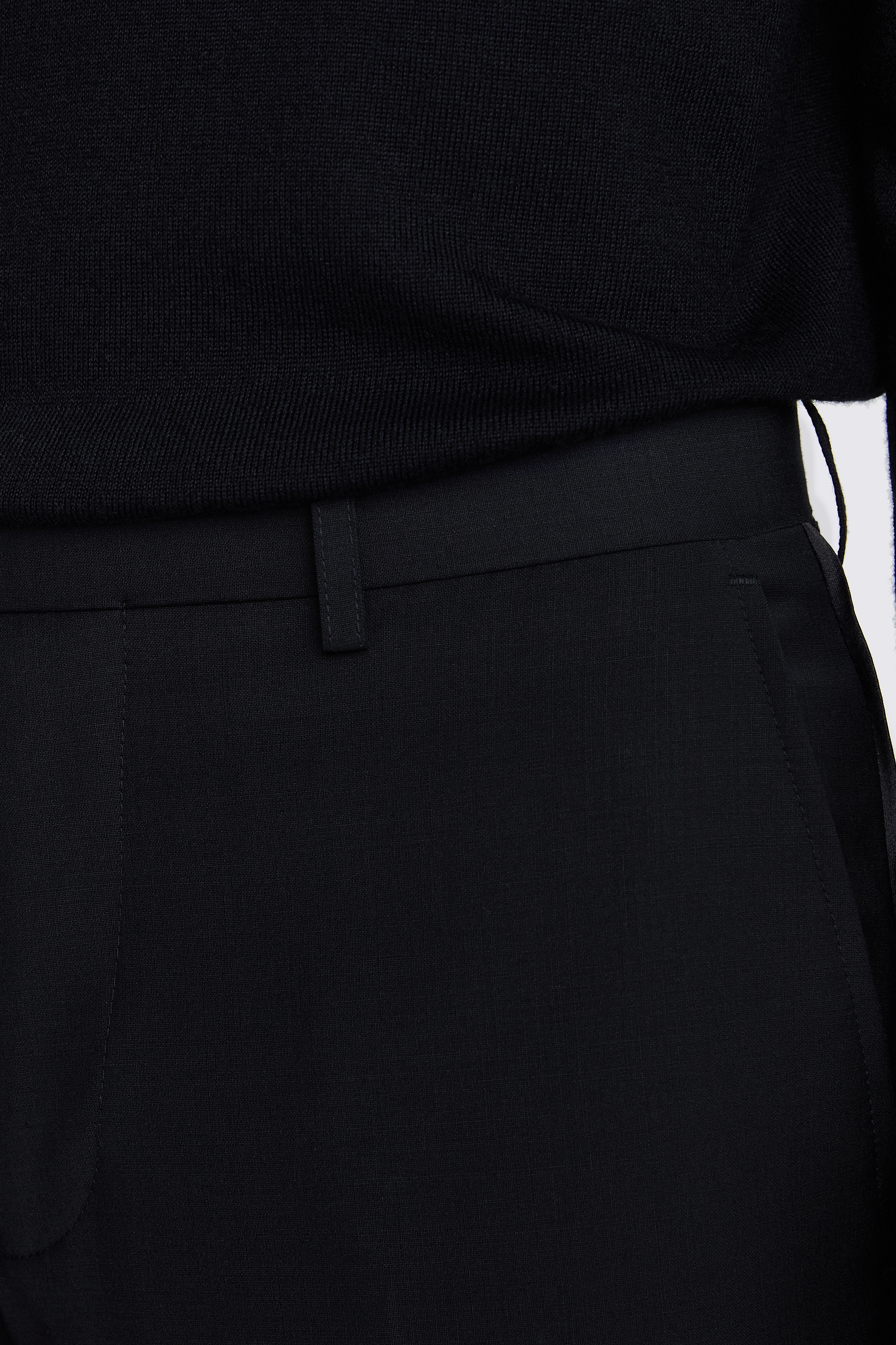 Tailored Fit Black Dress Trousers