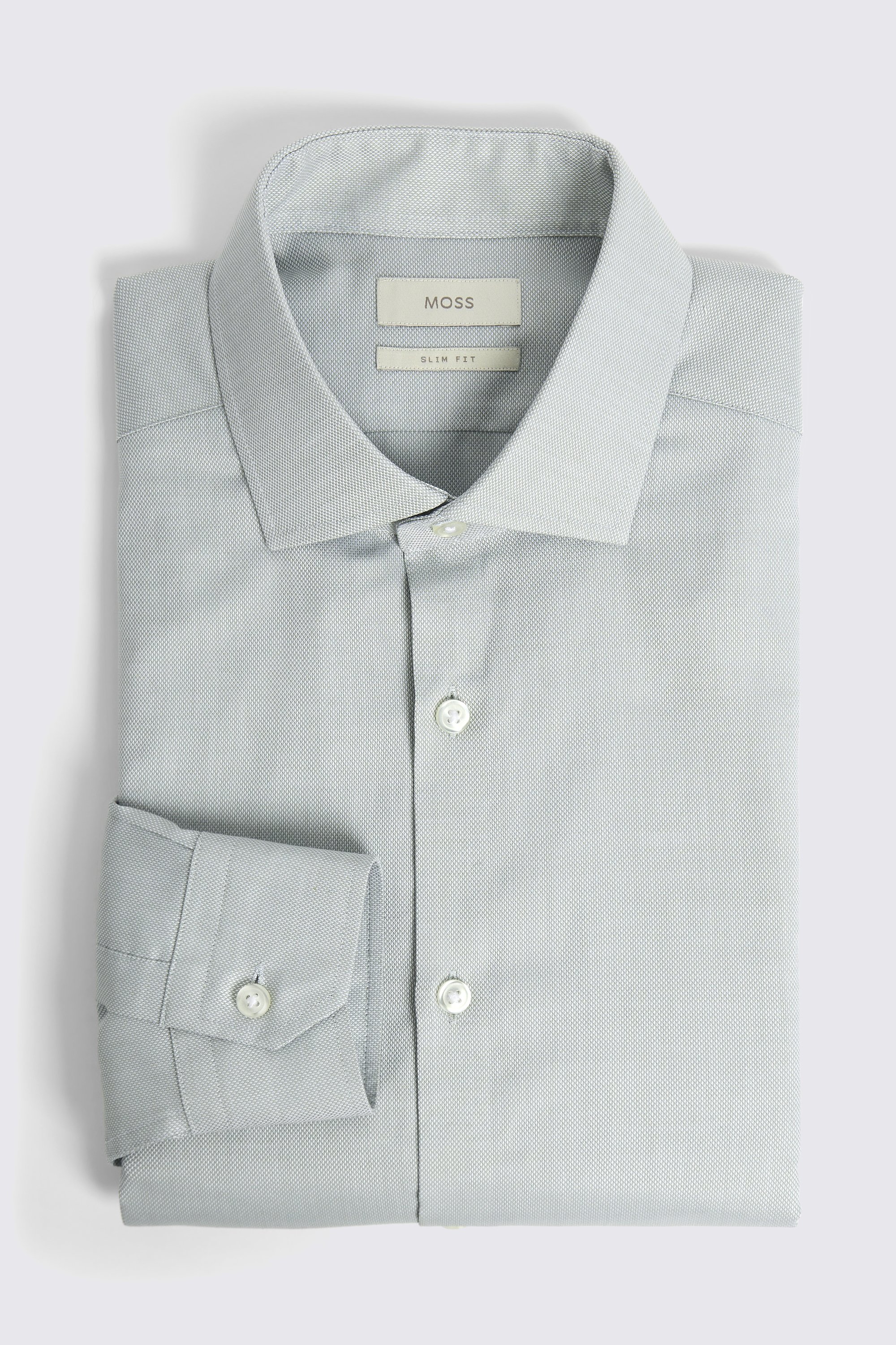 Slim Fit Sage Dobby Stretch Shirt