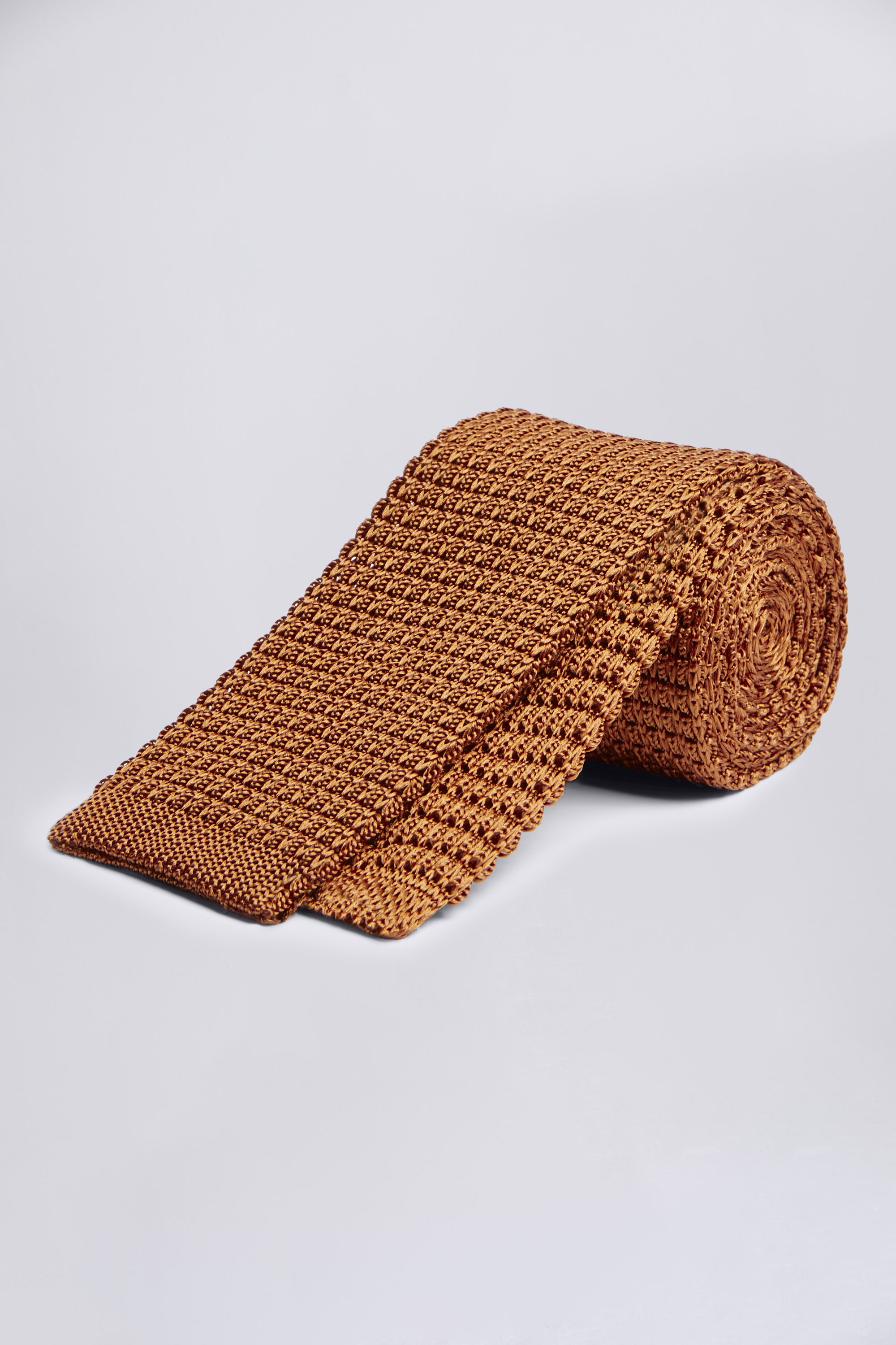 Bronze Knitted Silk Tie